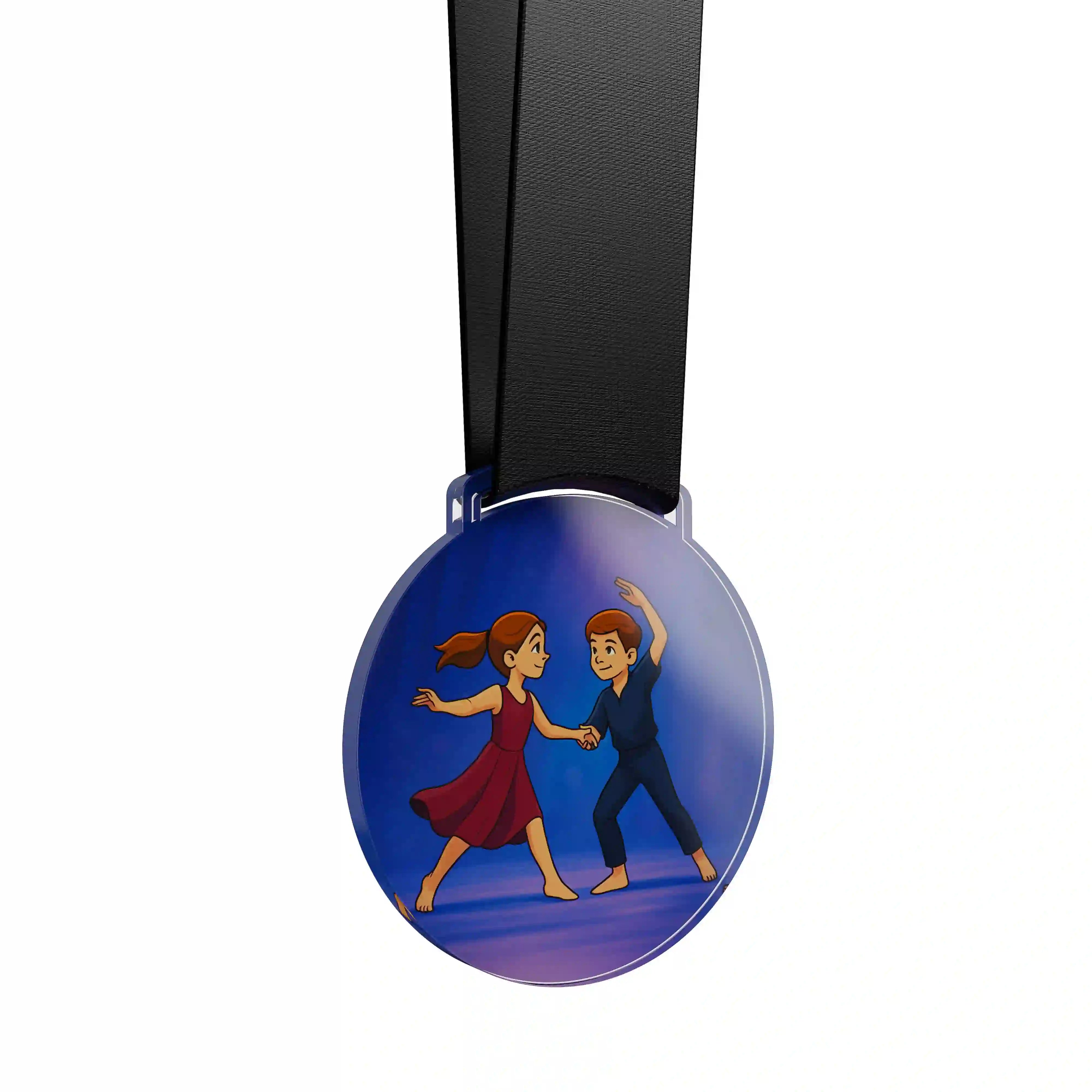 médaille acrylique d'enfants faisant de la danse contemporaine