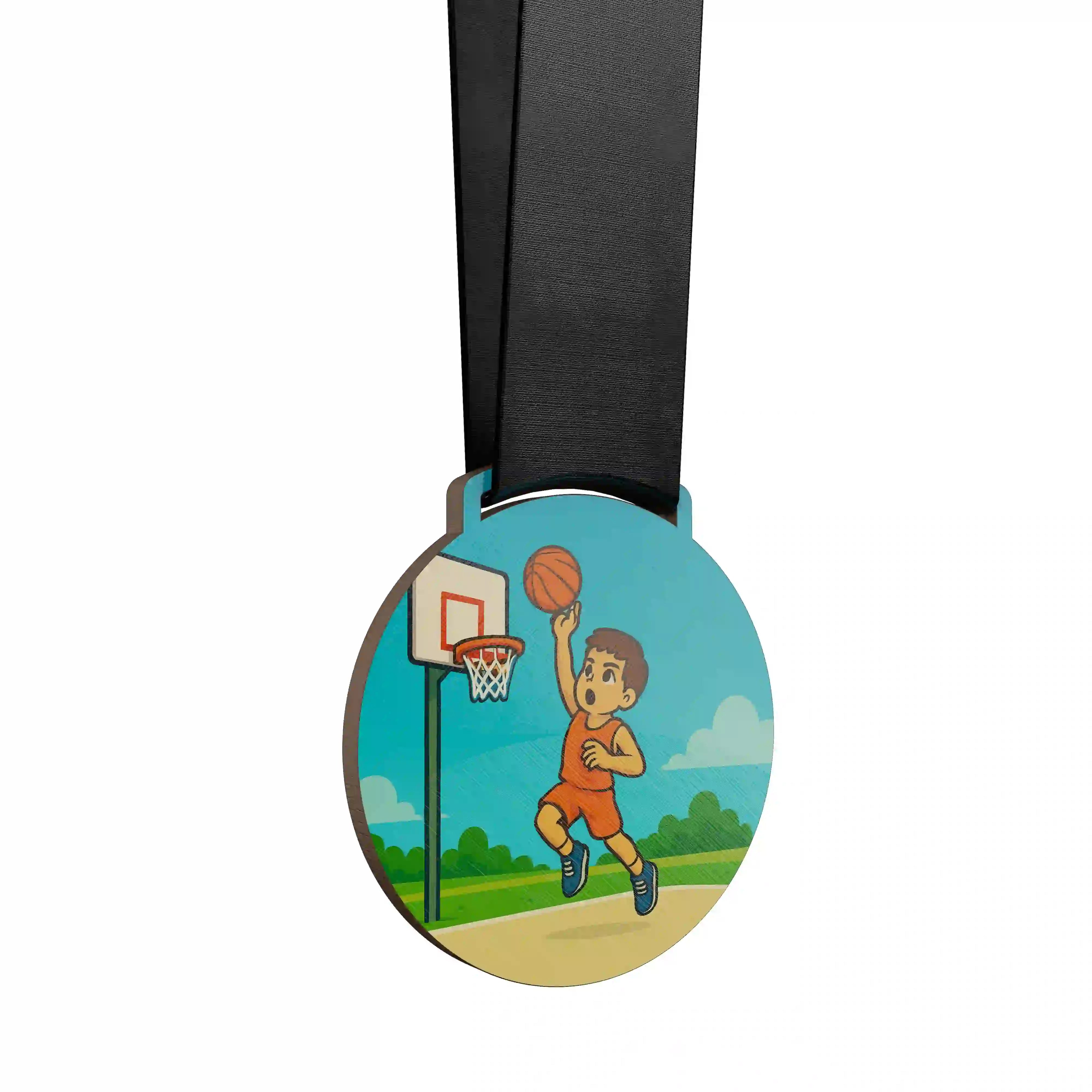médaille basketball garcon