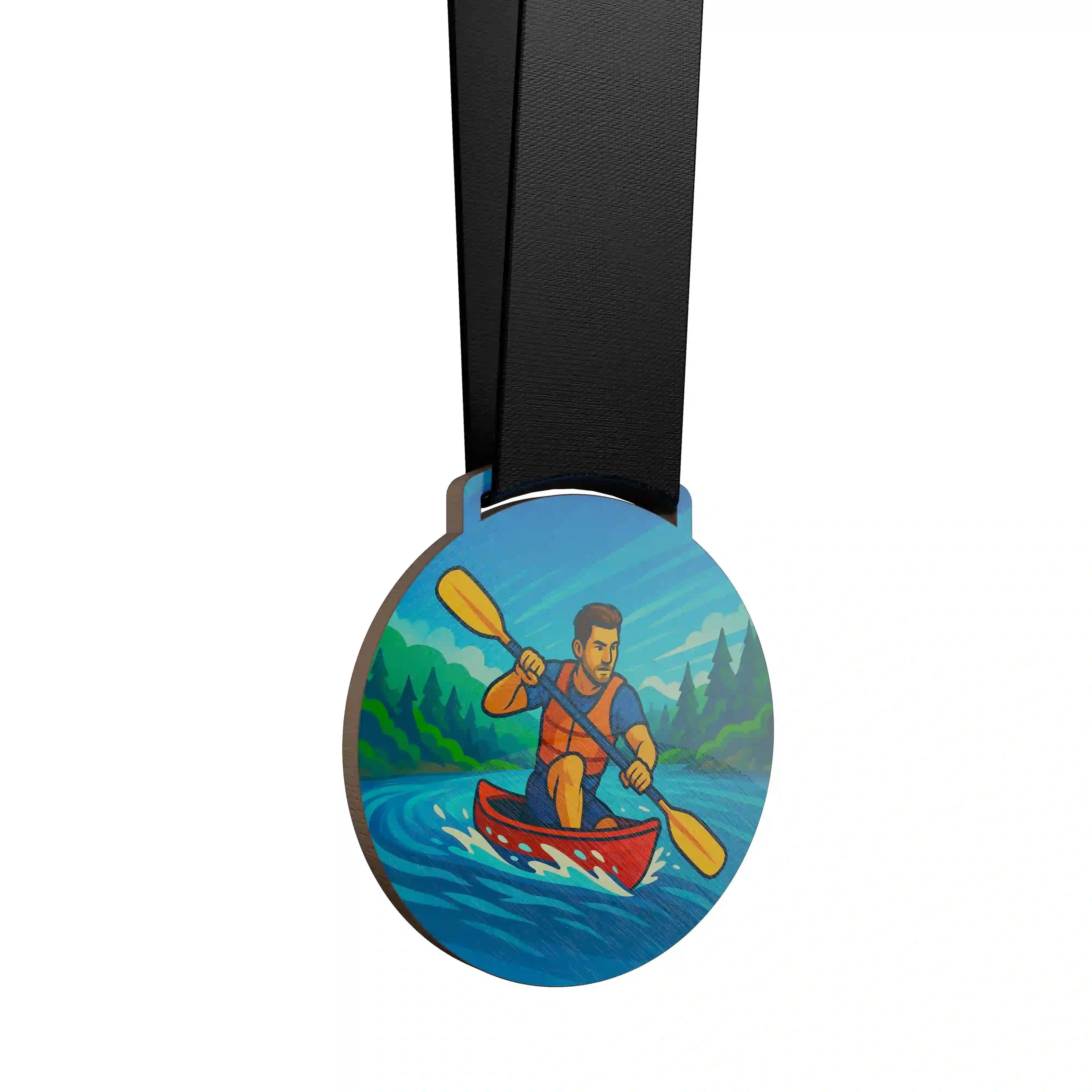 Homme qui fait du canoe kayak