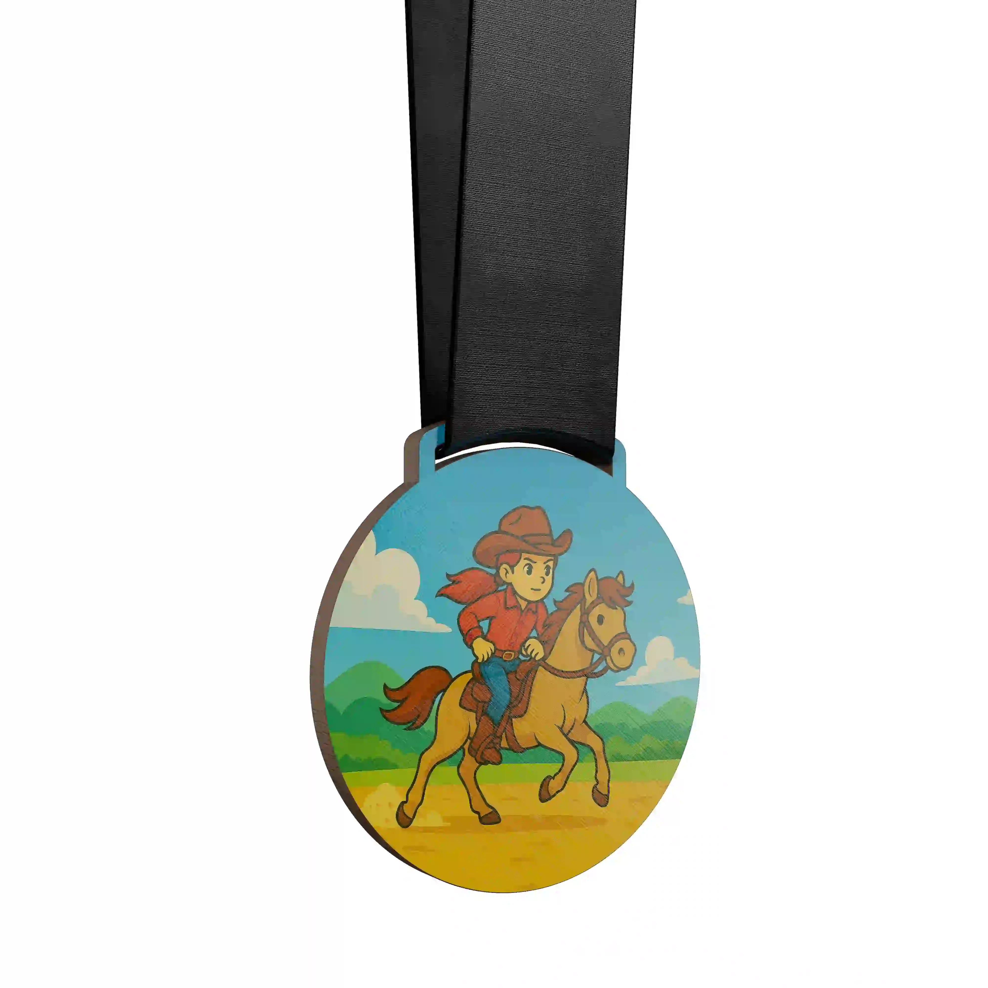 Jeune cavalier western en train de galoper.