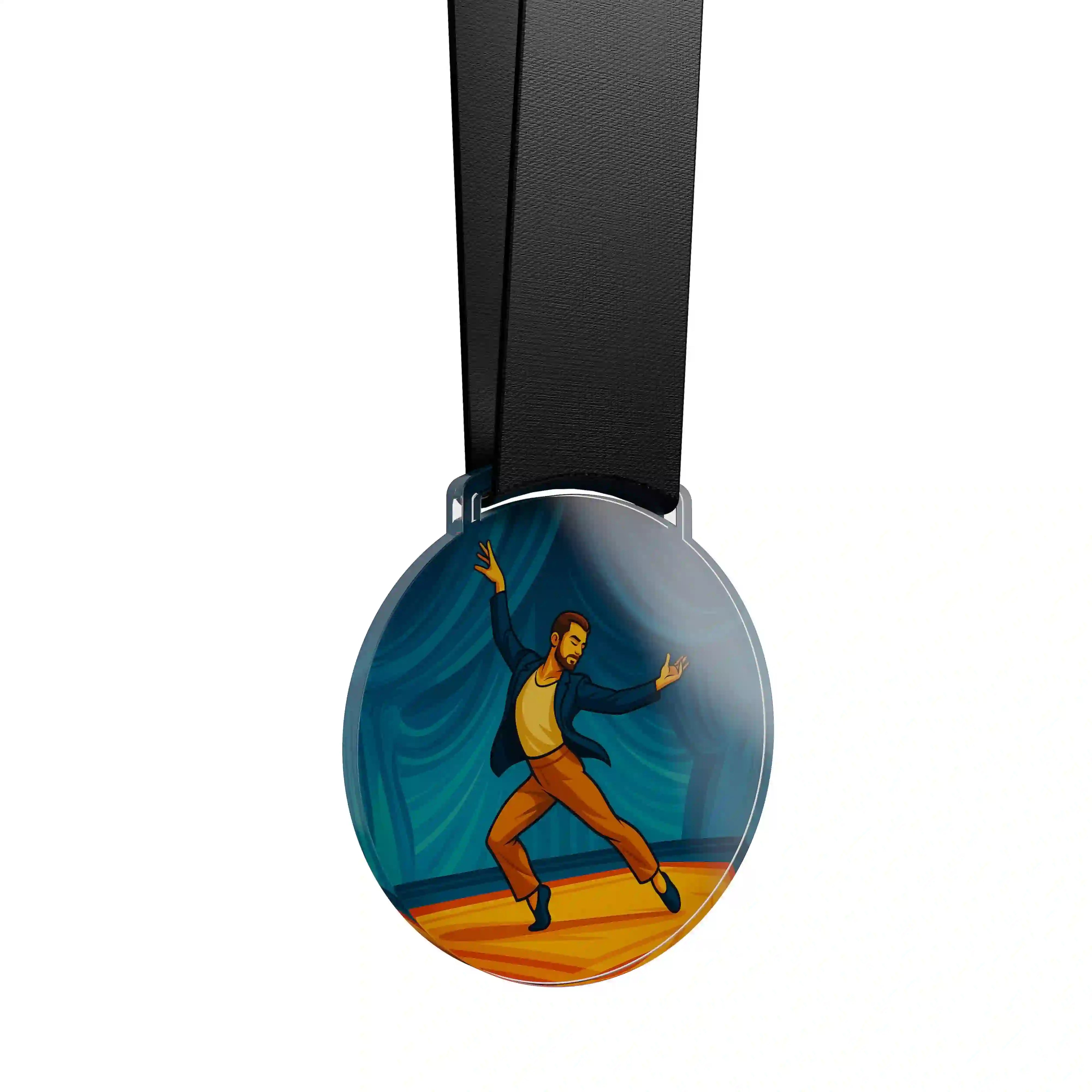 médaille en acrylique d'un danseur contemporain