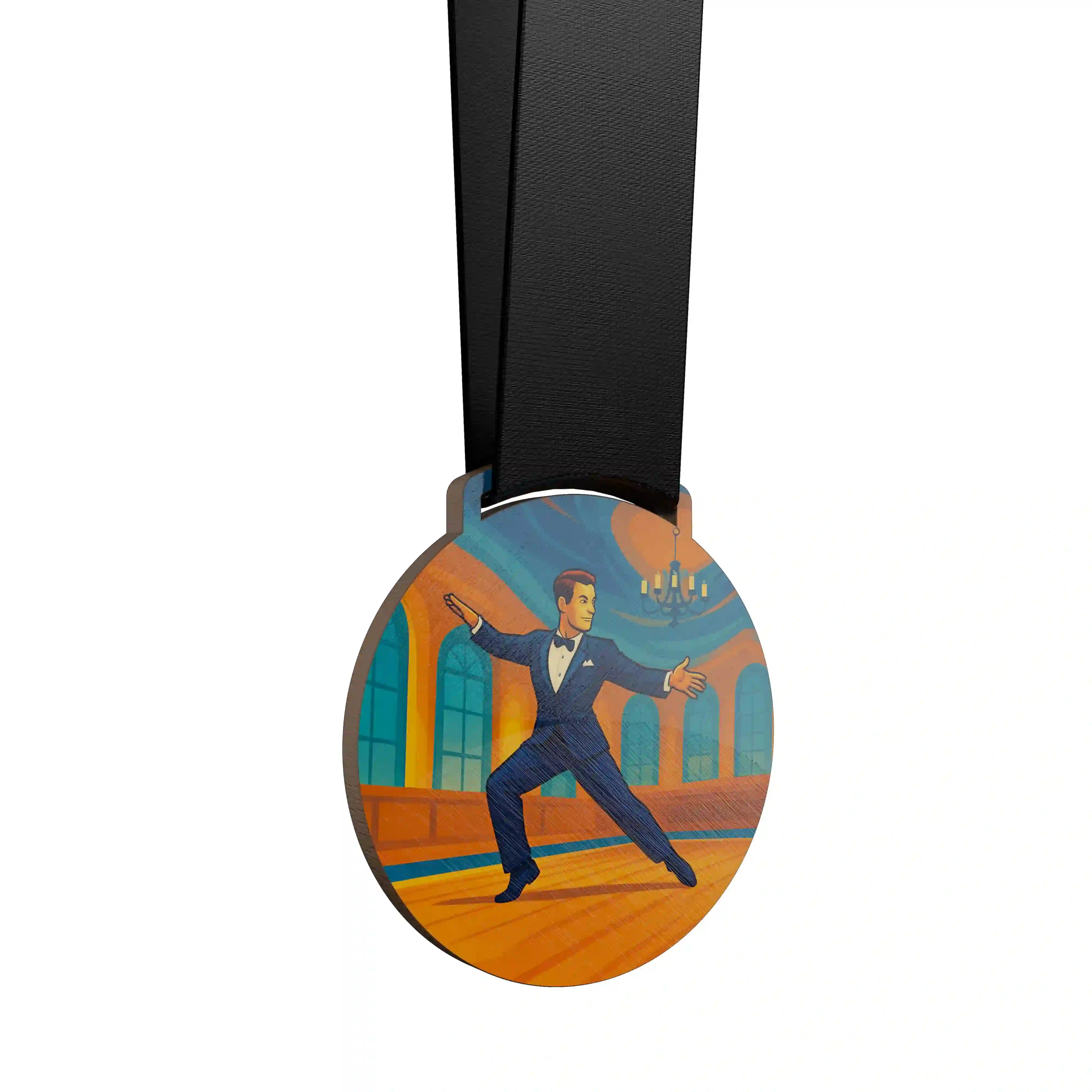 médaille en bois danse de salon