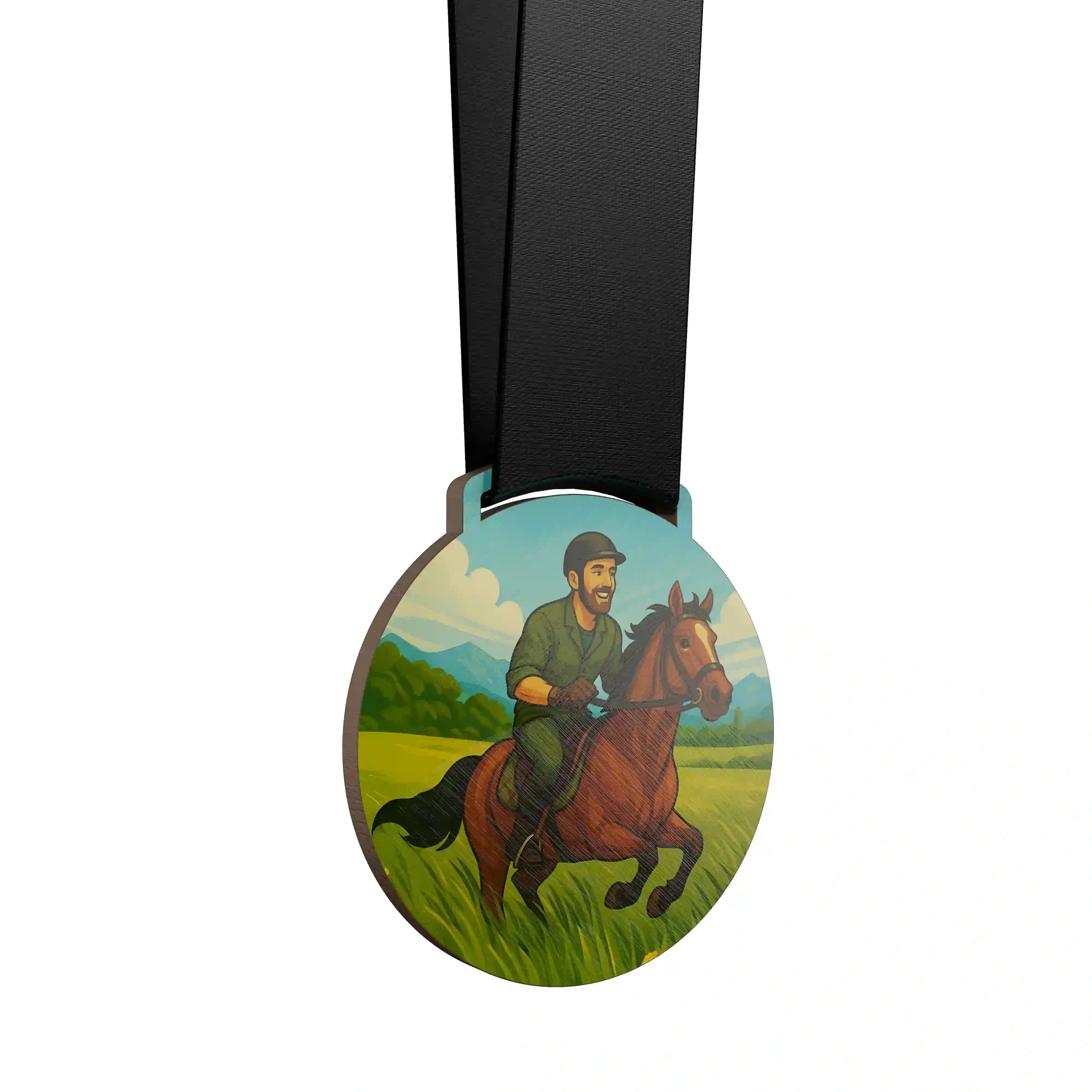 médaille équitation homme personnalisé