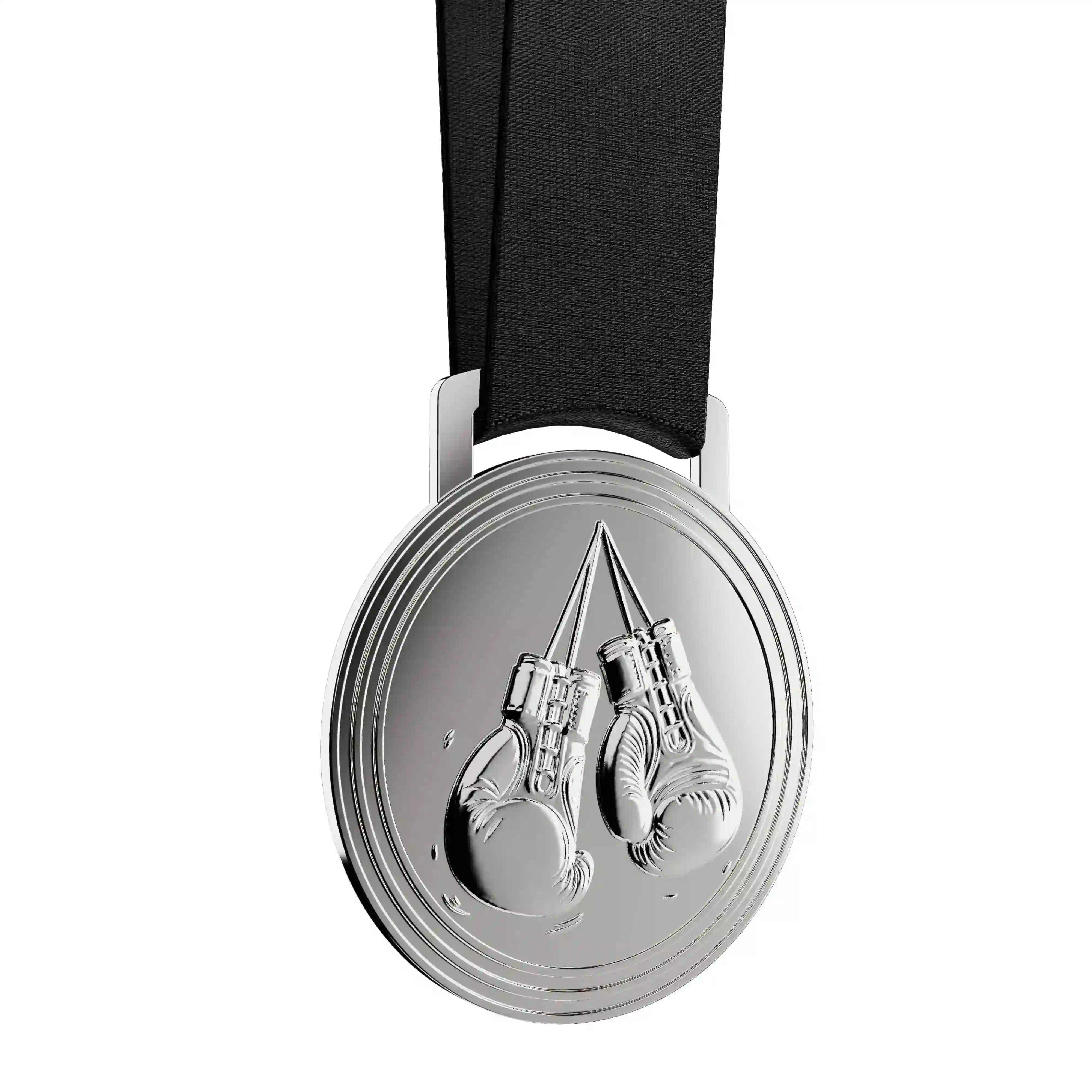 médaille argent de gants de boxe