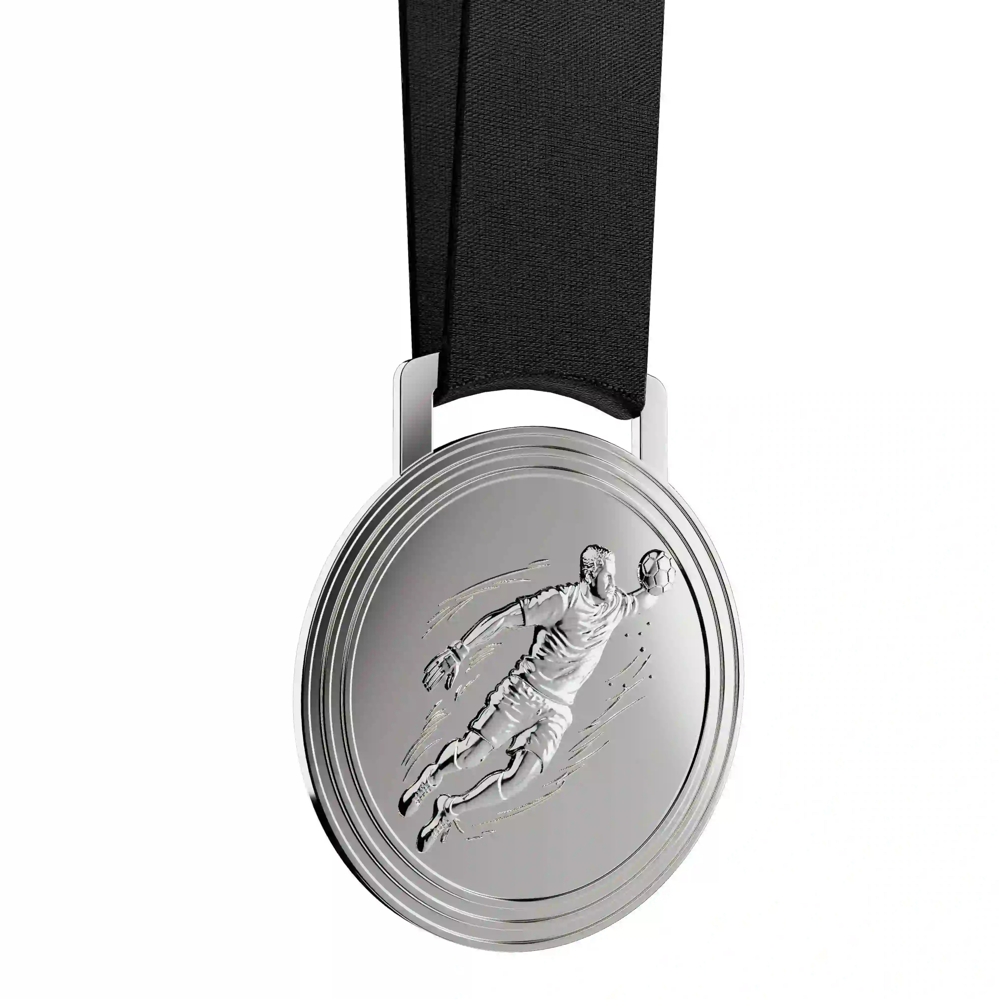 médaille d'argent d'un gardien de football