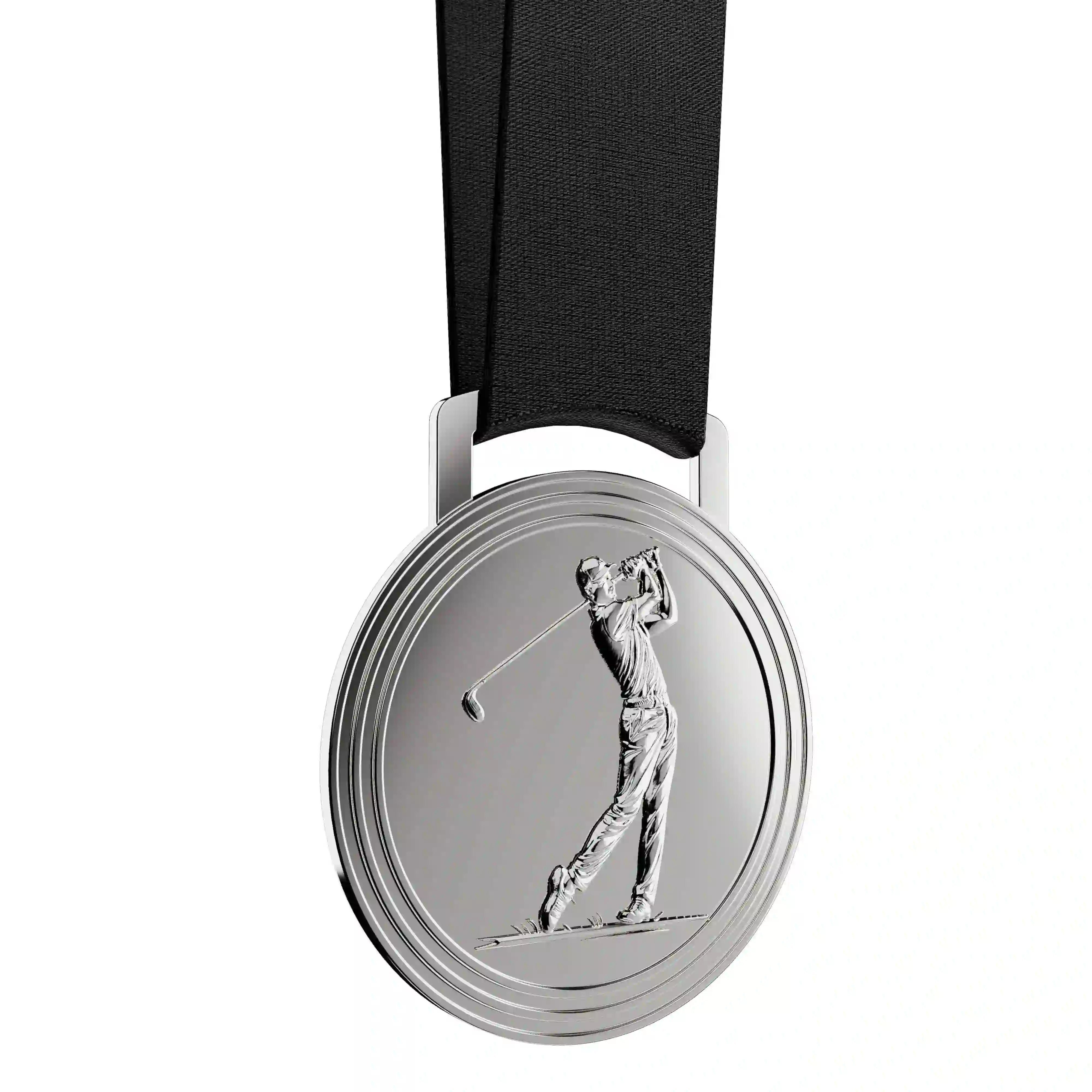 médaille d'argent d'un golfeur