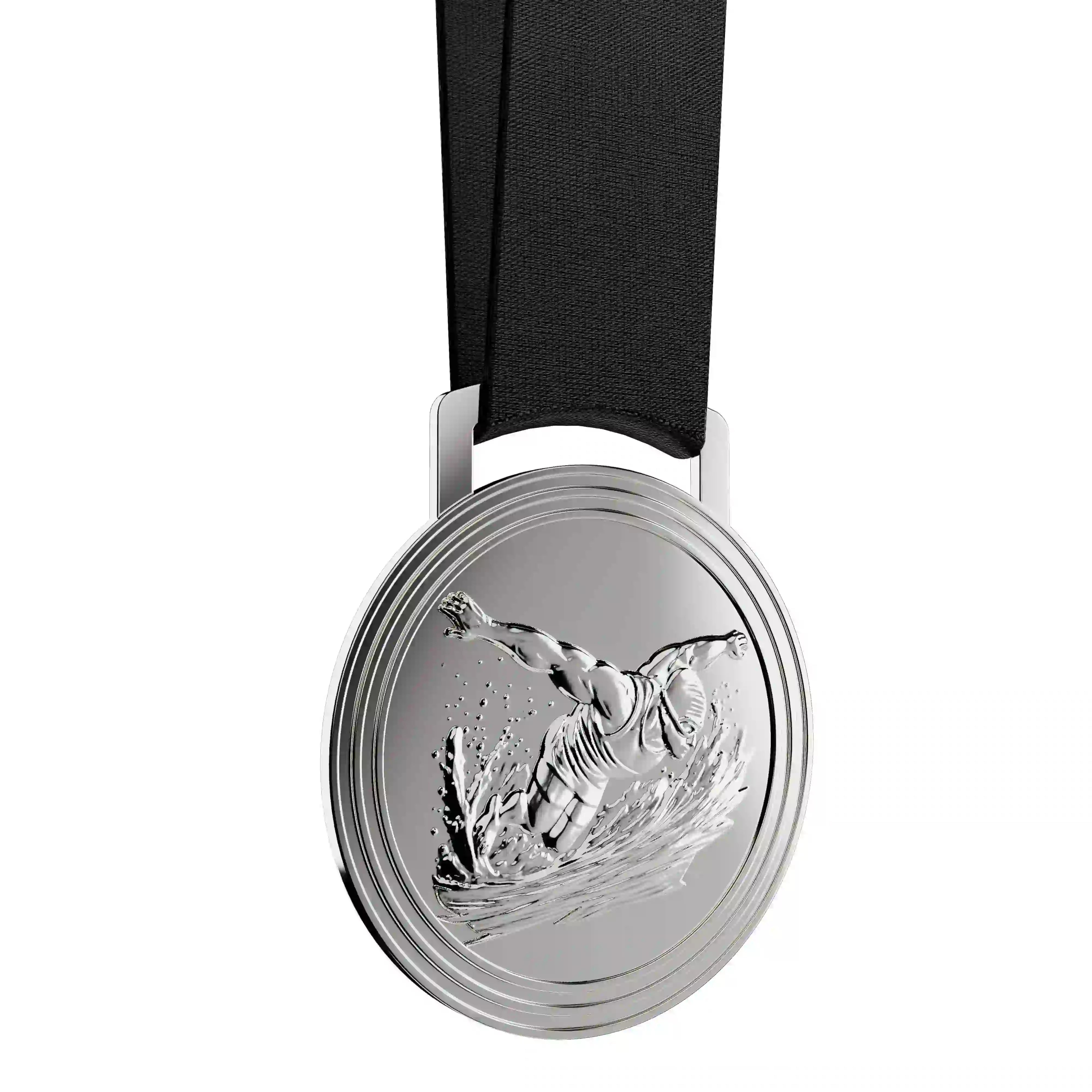 médaille en argent d'un nageur