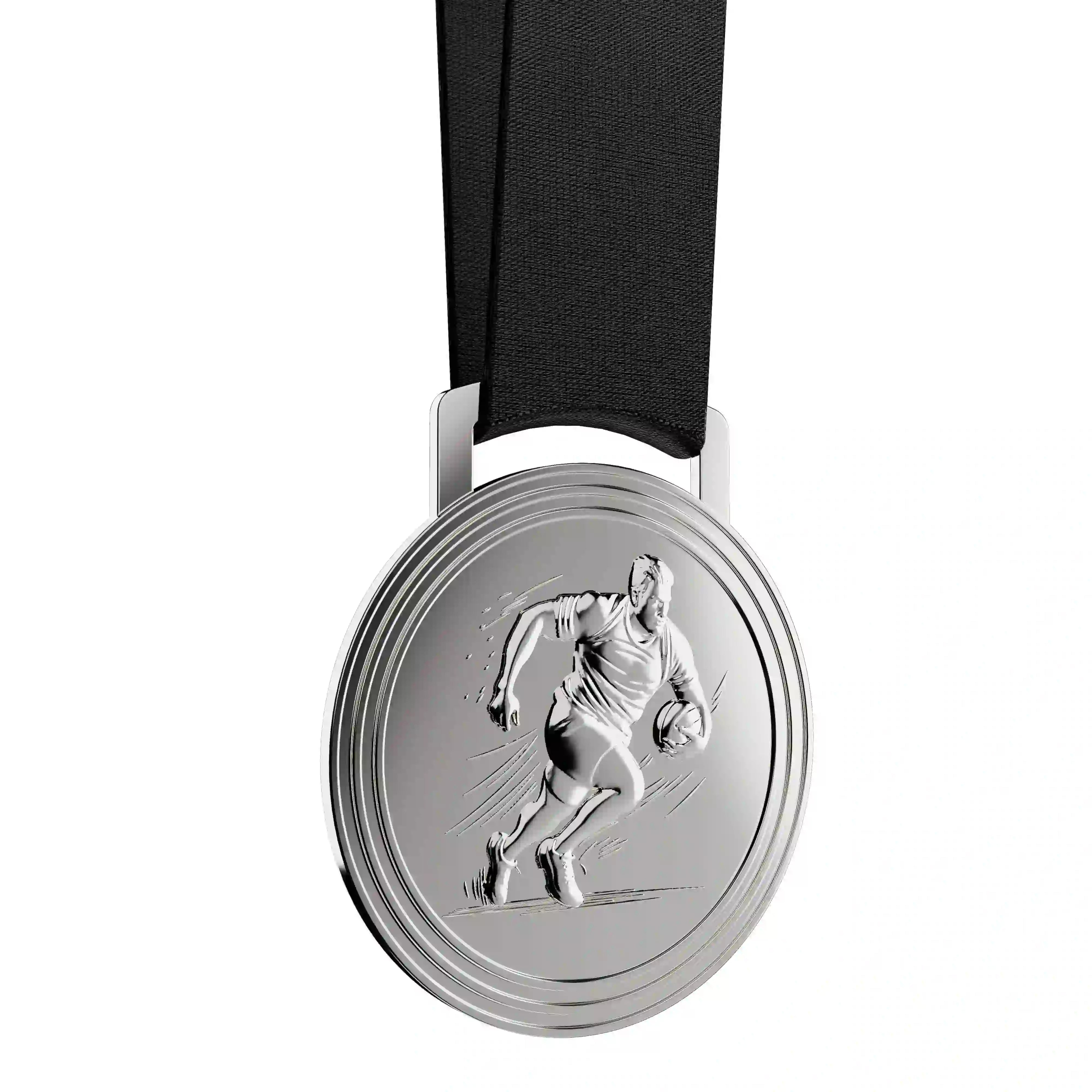 médaille en argent d'un rugbyman
