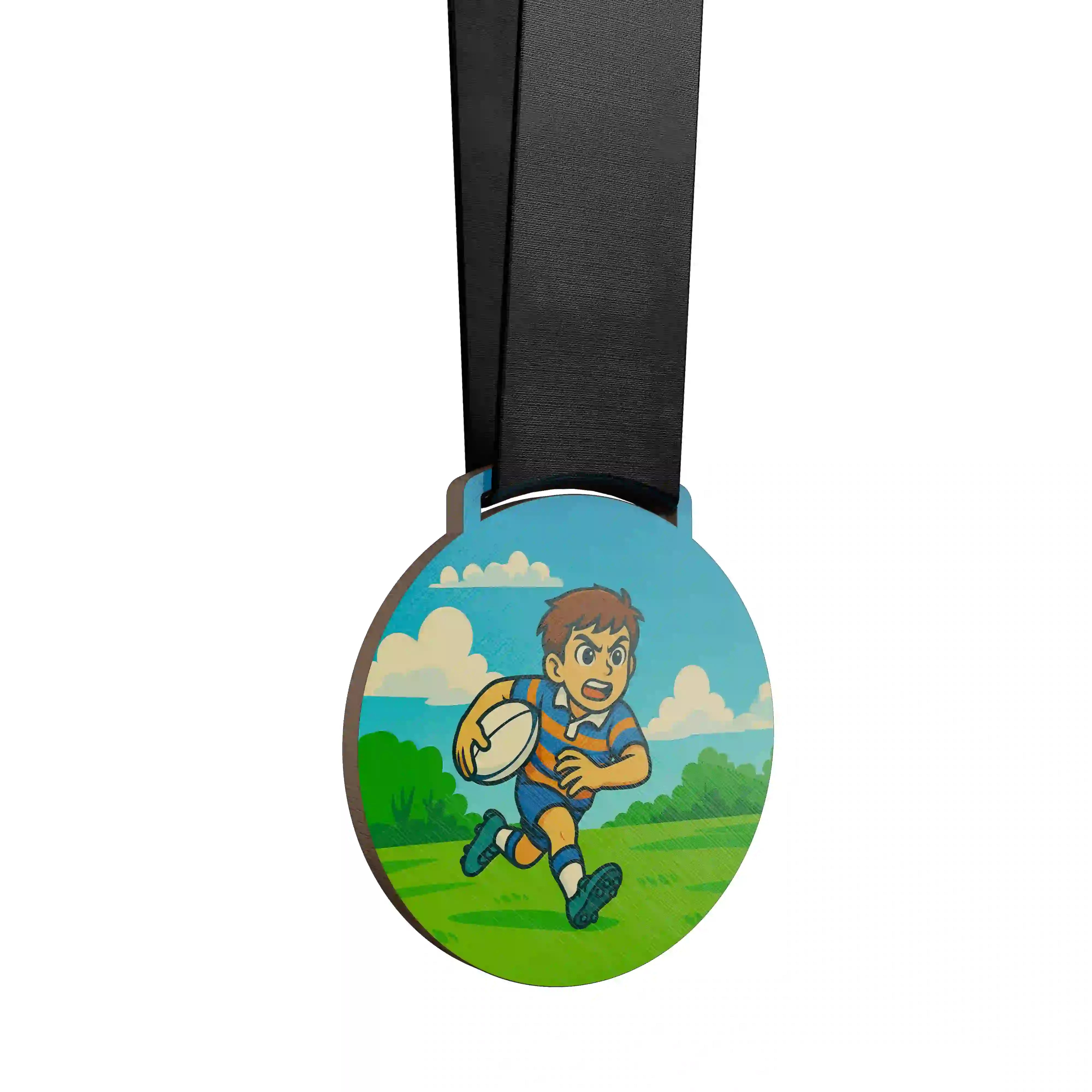 médaille rugby garcon