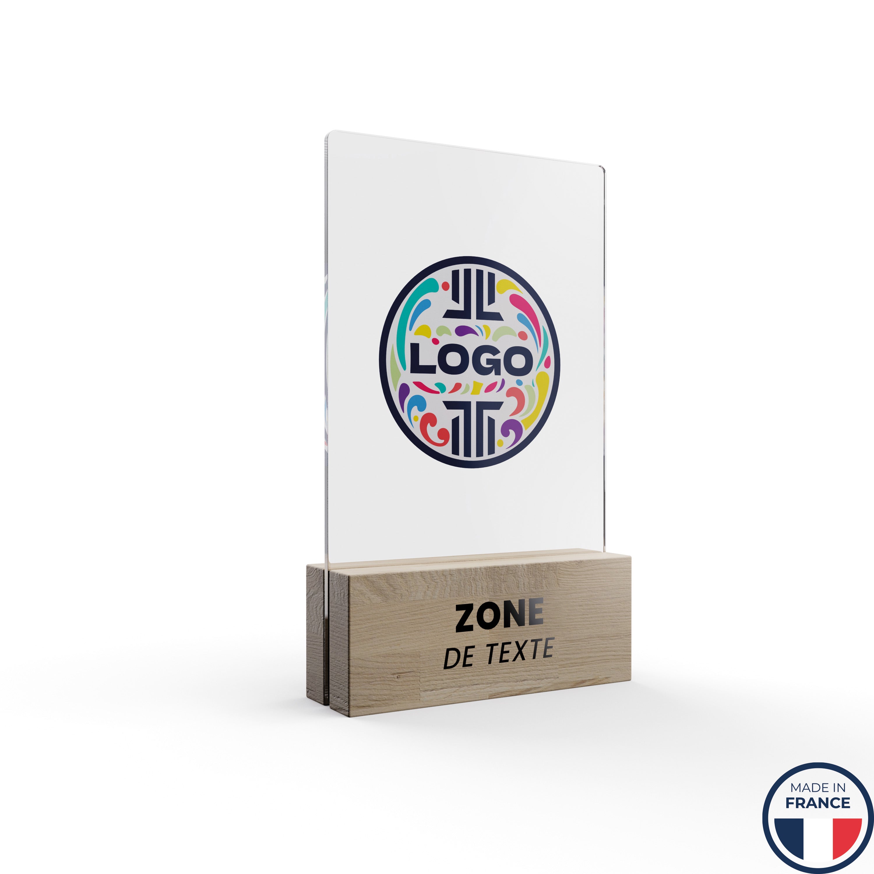 trophée acrylique et bois personnalisable