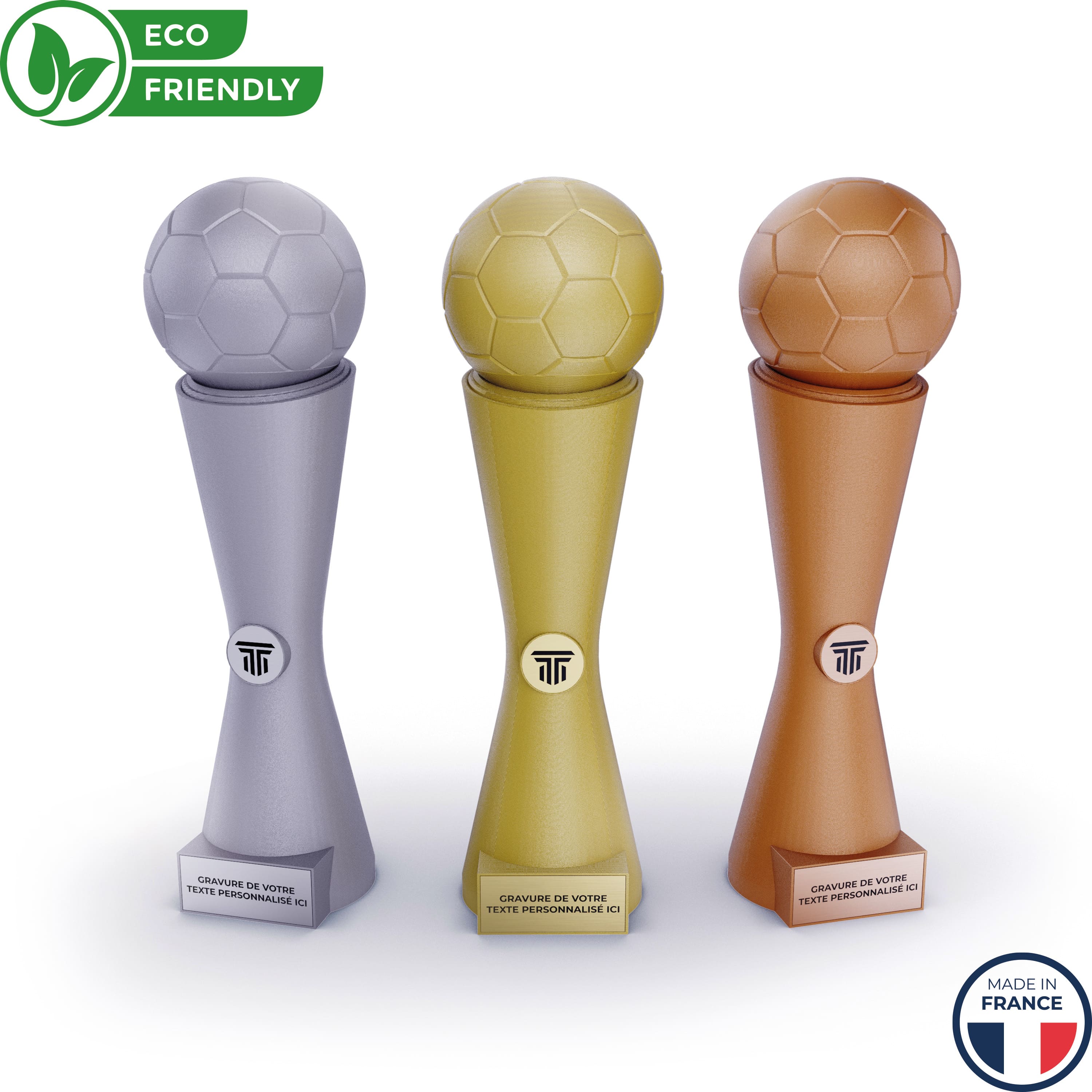 trophée en 3d pour football
