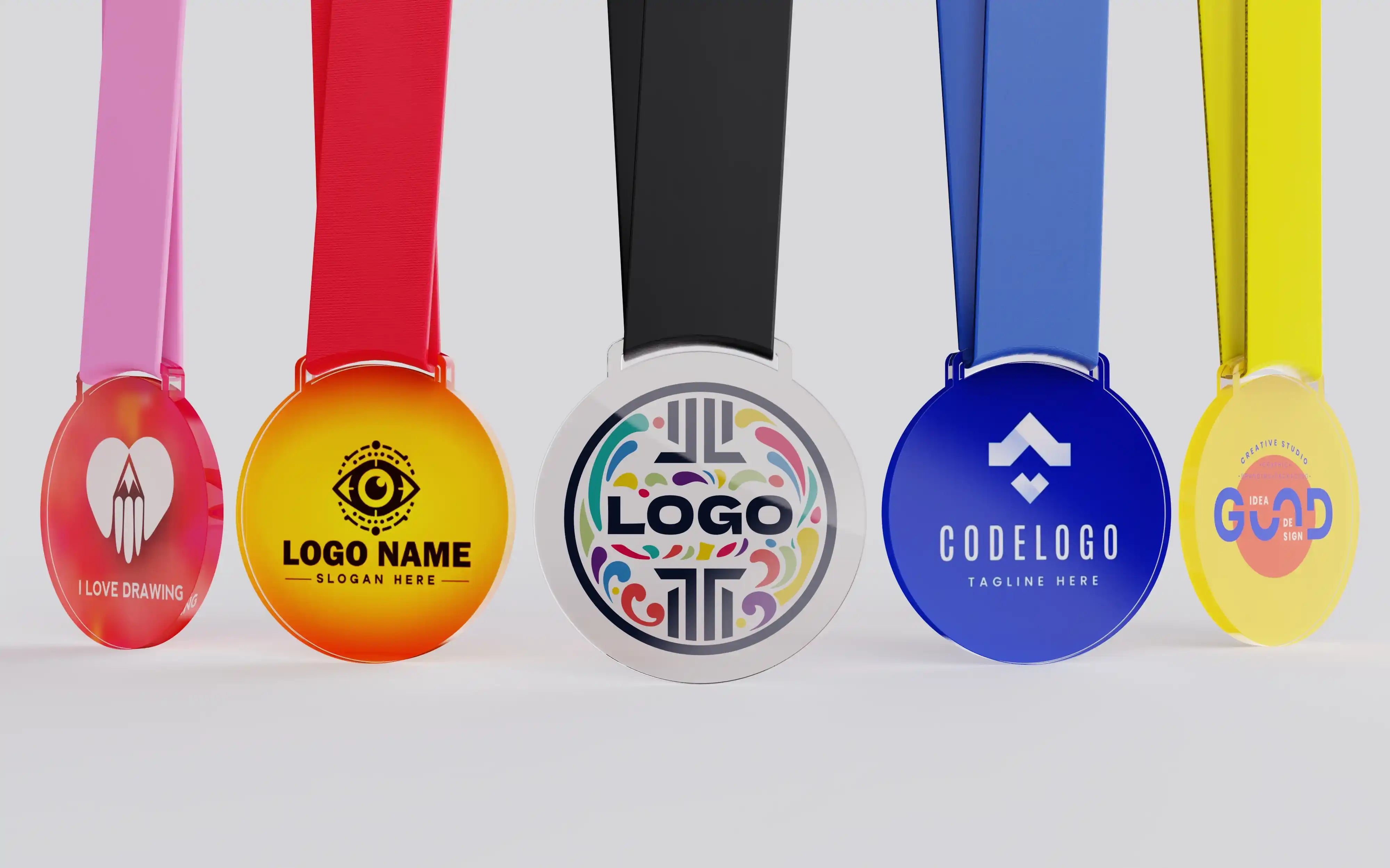 bannière médaille acrylique