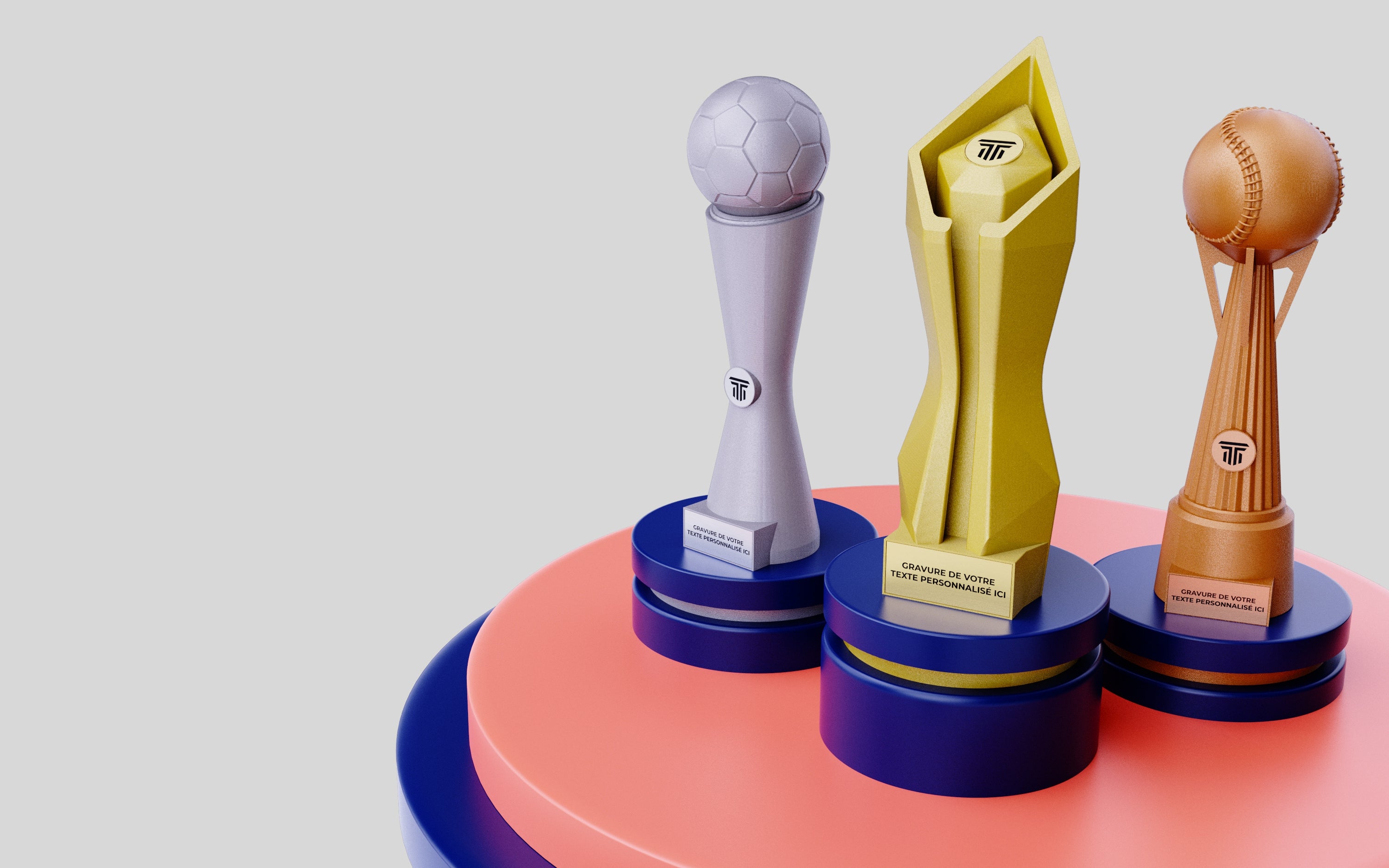 visuel de présentation des trophées 3D