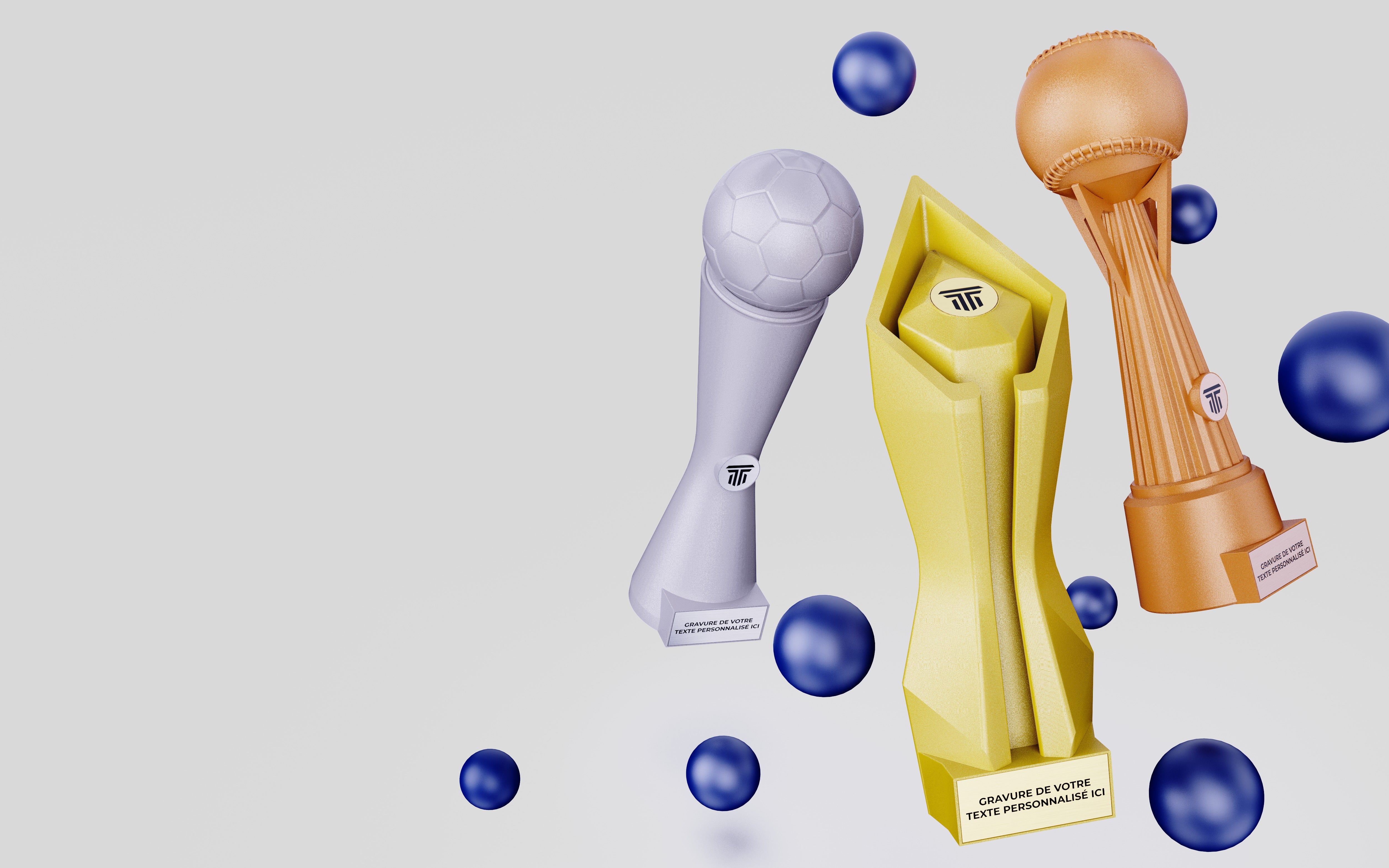 visuel de présentation des trophées 3D