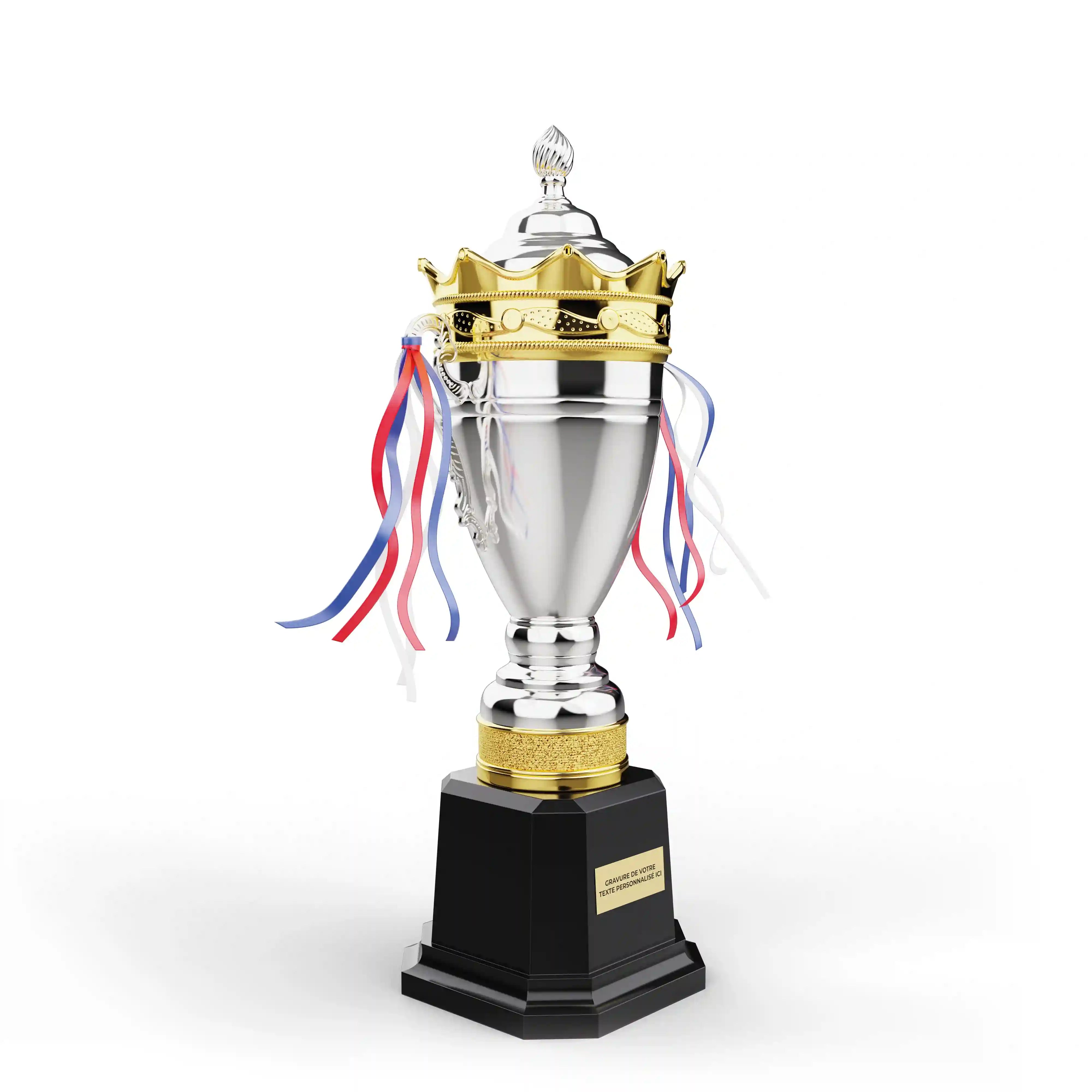 coupe en métal or et argent