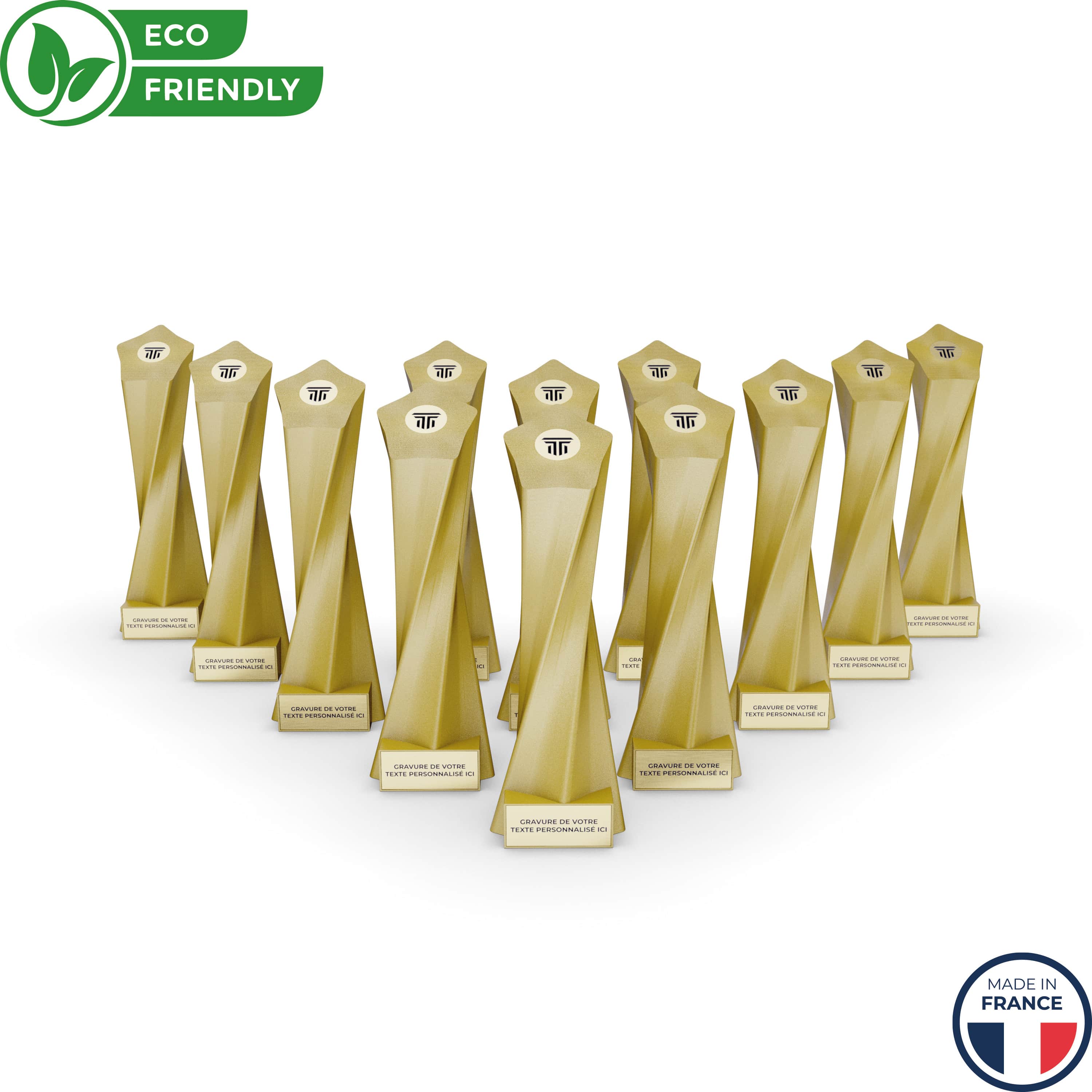 trophée personnalisable en lot de 12