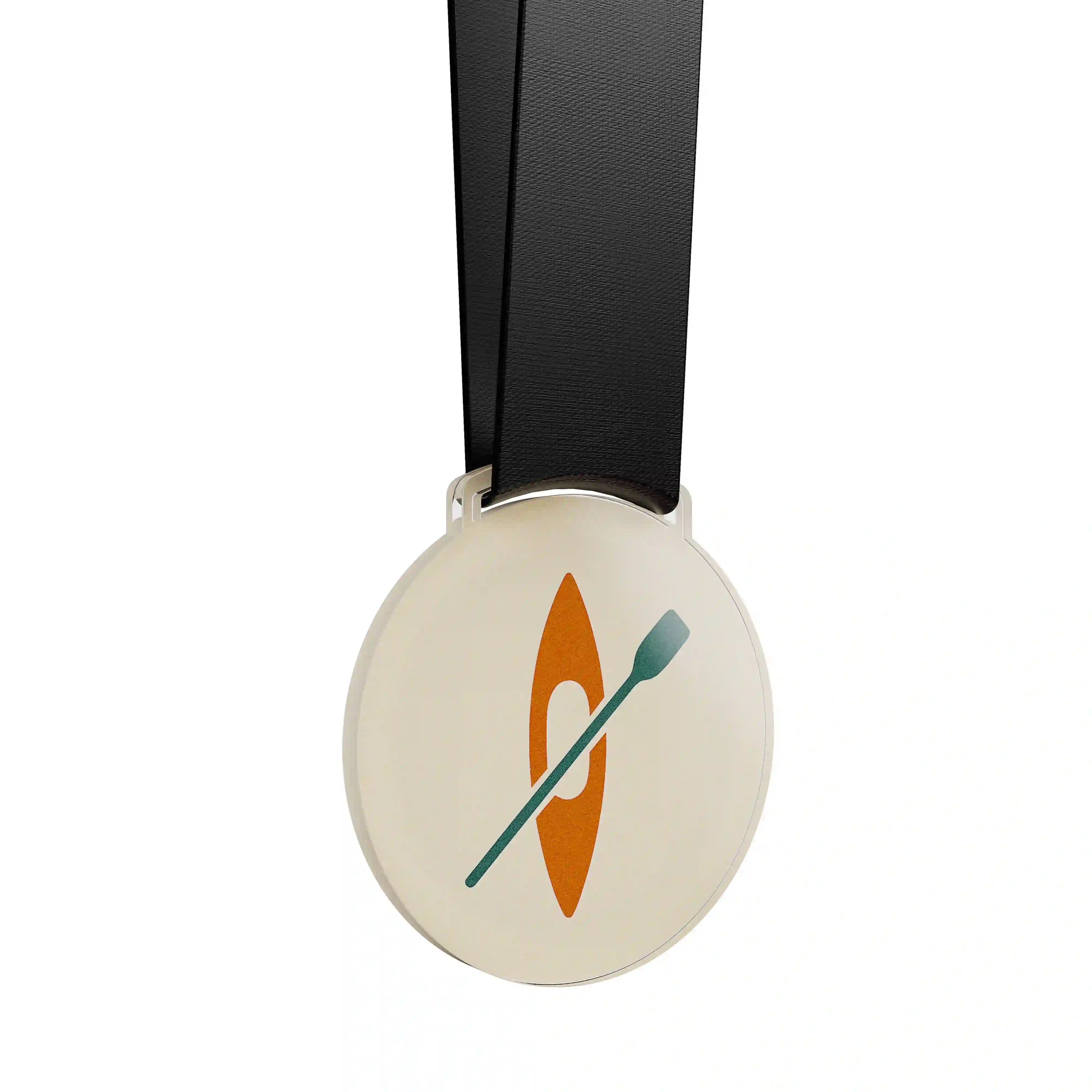 médaille en acrylique avec l'icône de l'aviron