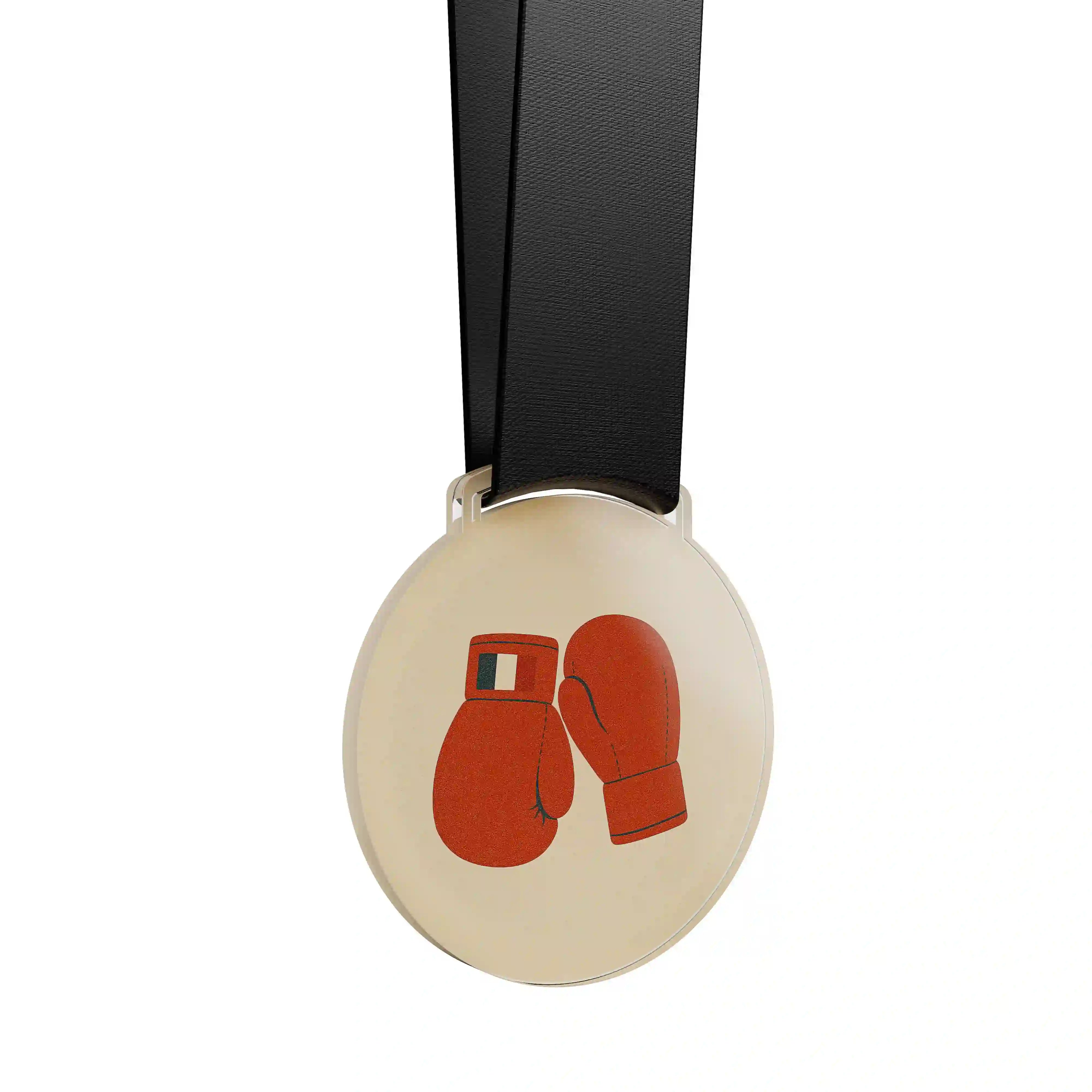 médaille acrylique représentant la boxe française