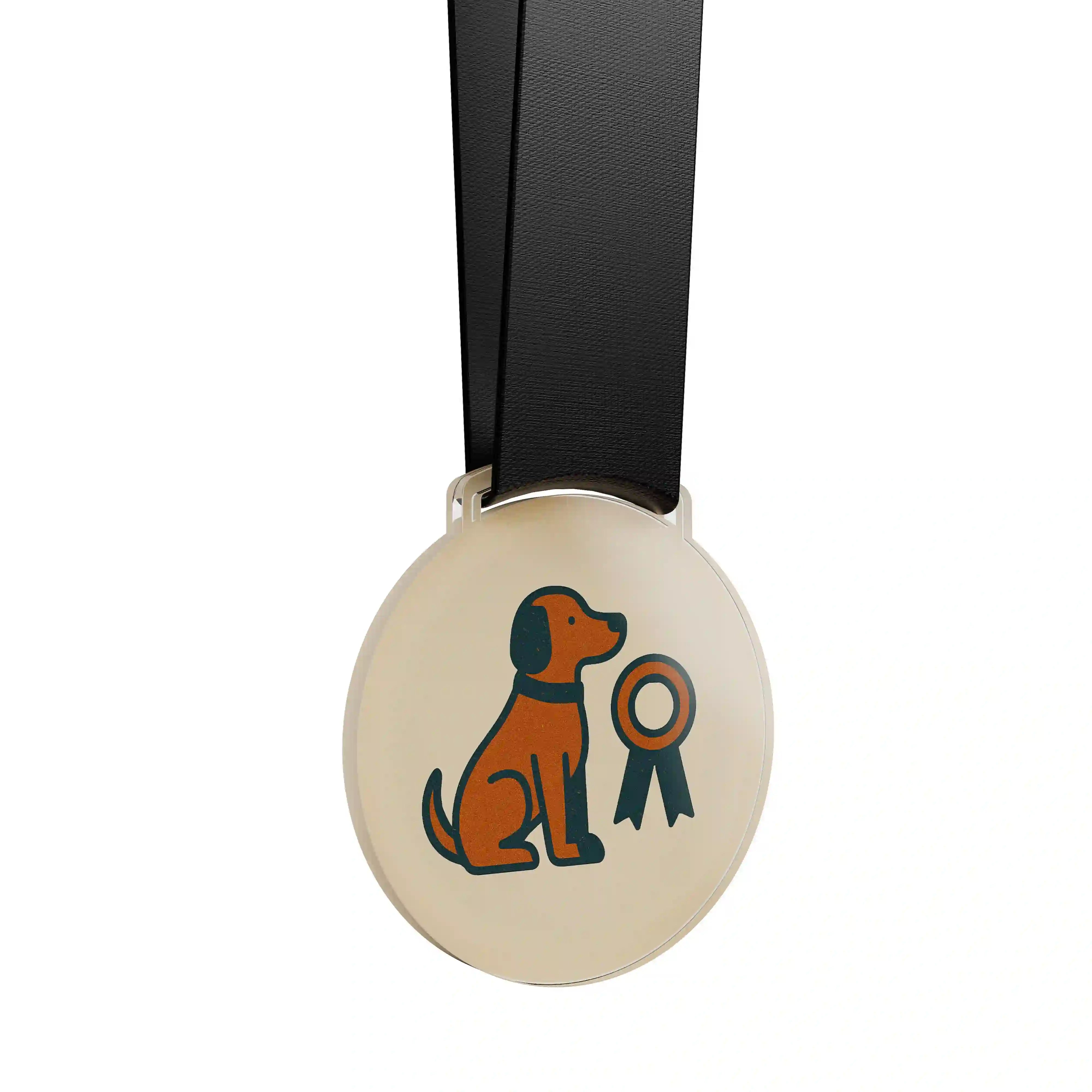 médaille acrylique représentant la compétition canine