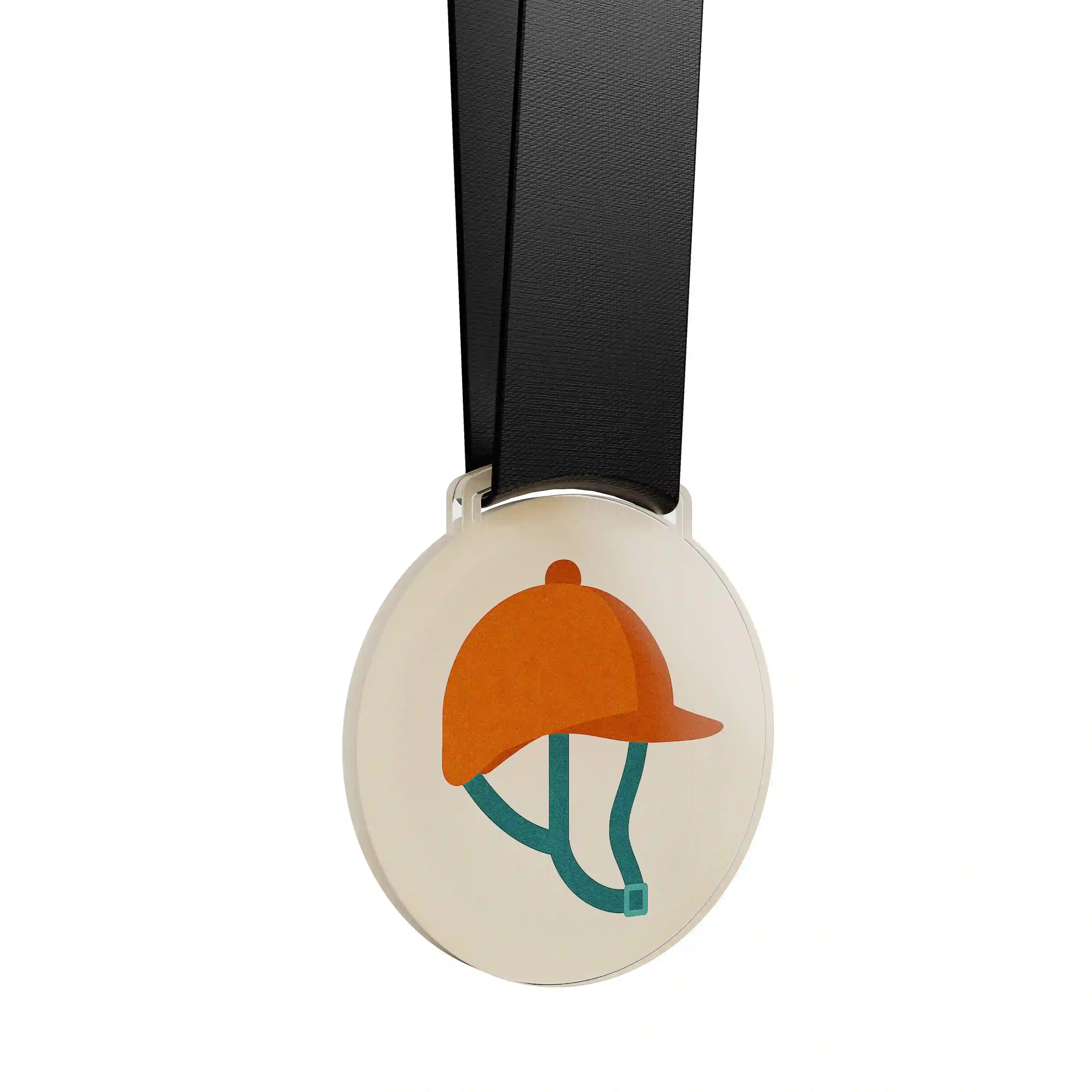 médaille acrylique représentant l'équitation