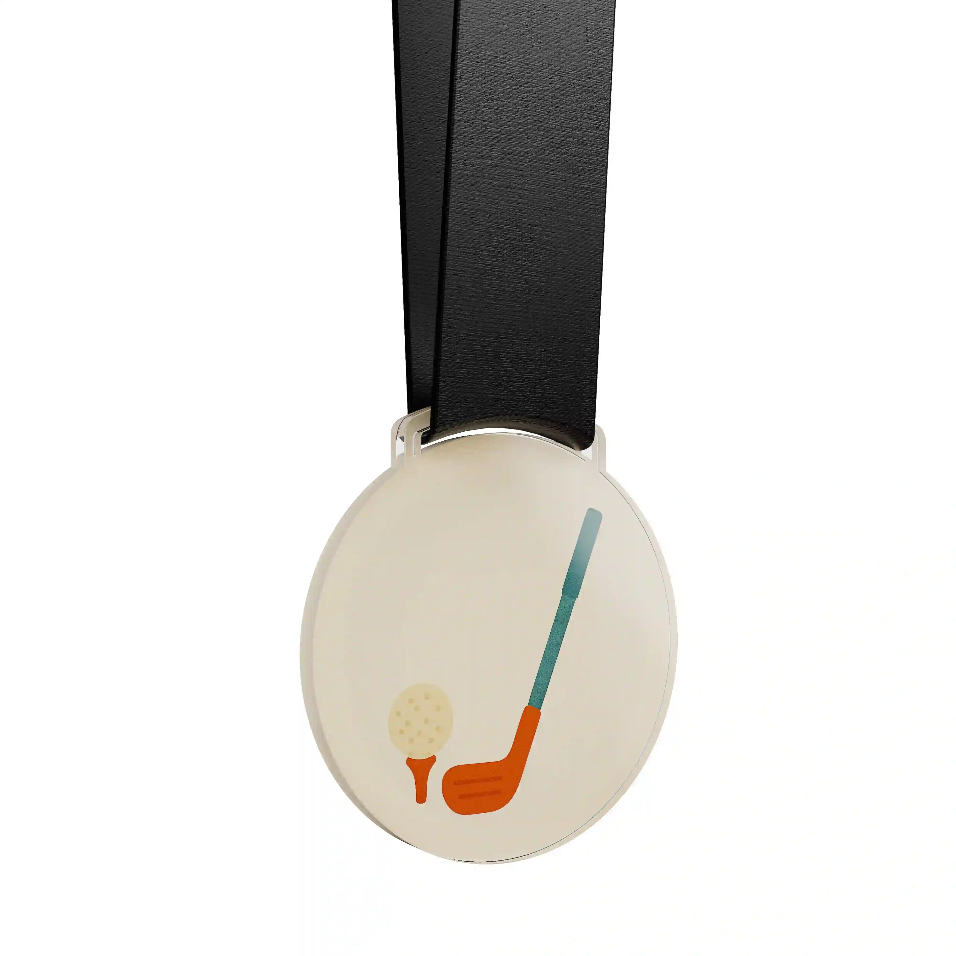 médaille acrylique représentant le golf