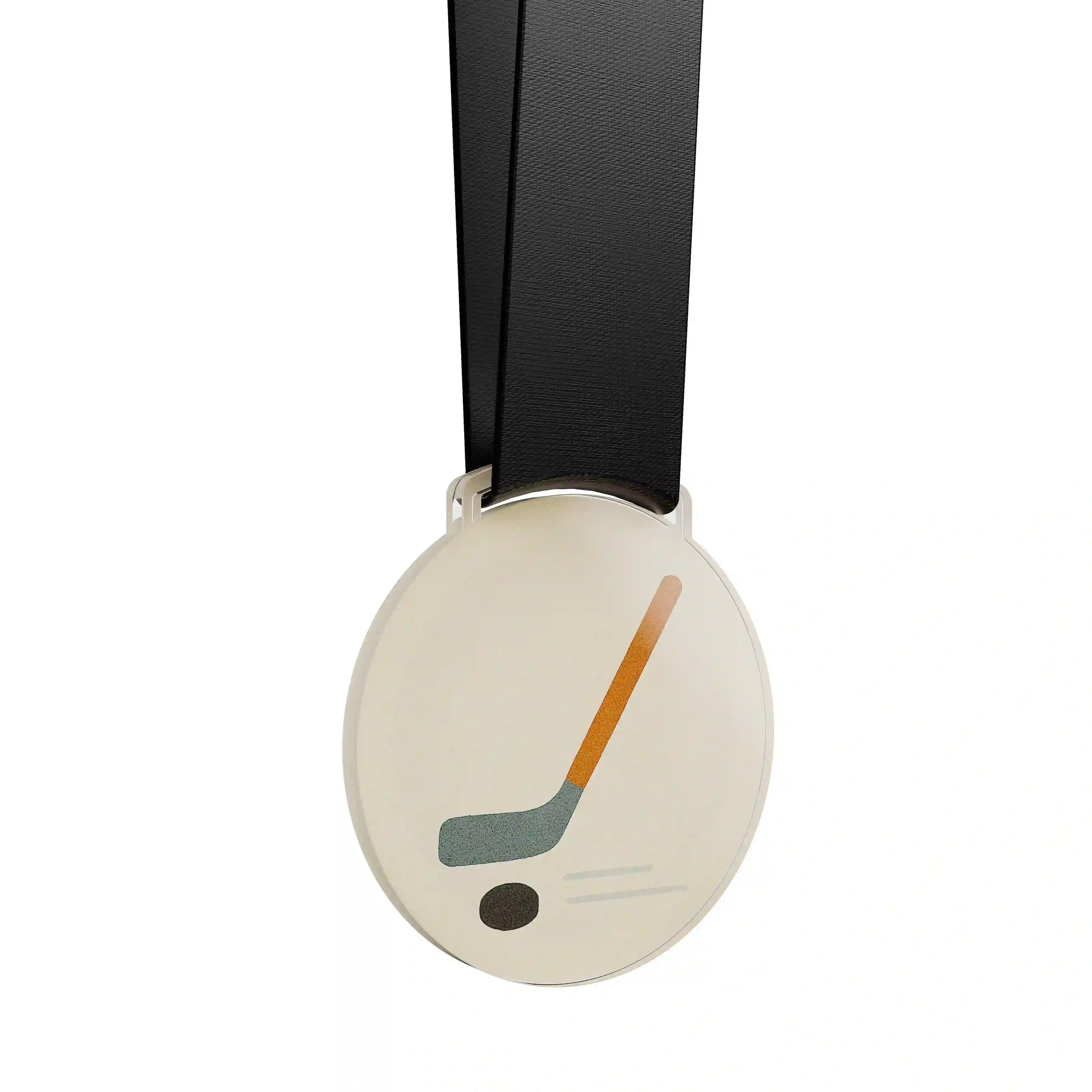 médaille acrylique représentant le hockey sur glace 