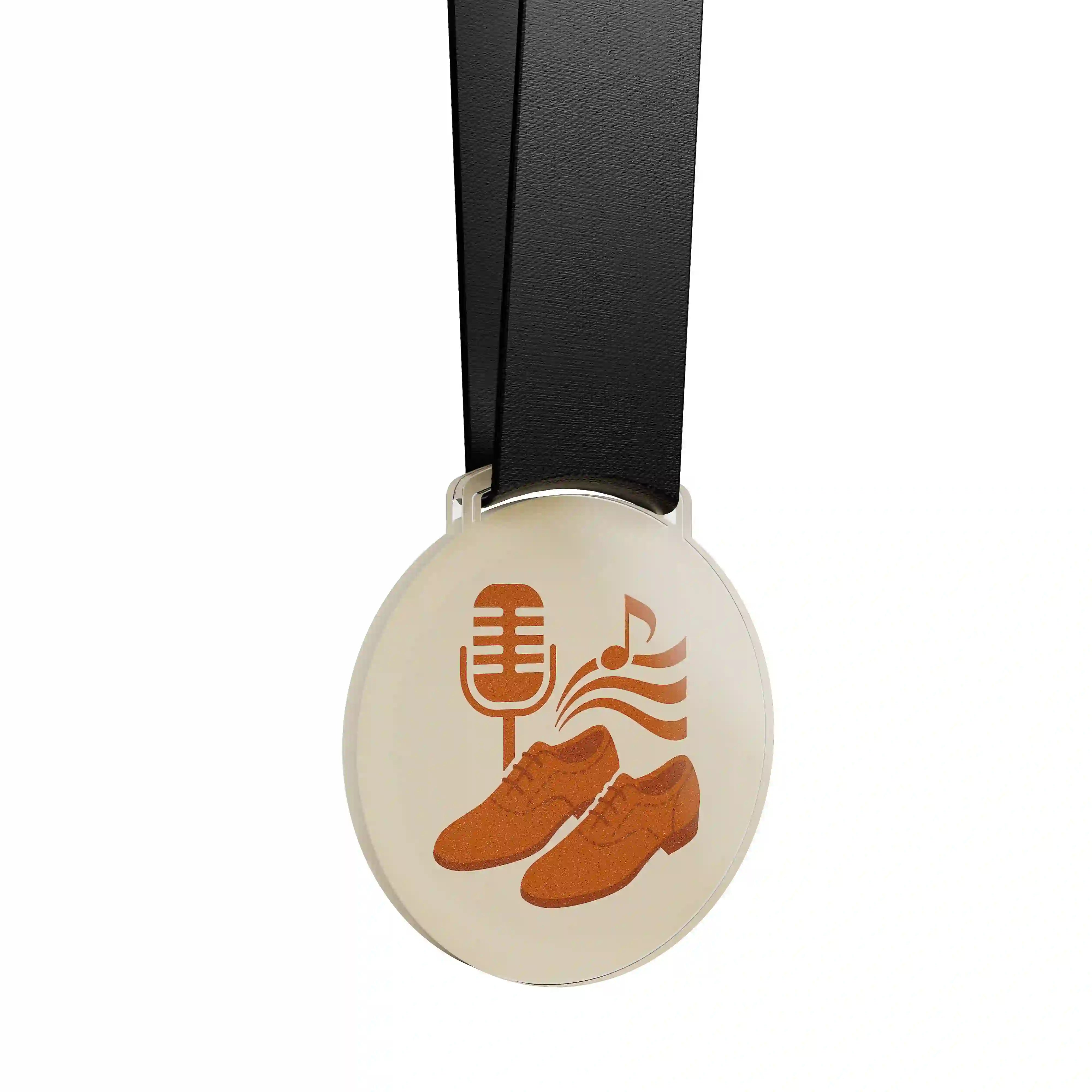 médaille acrylique représentant la musique 