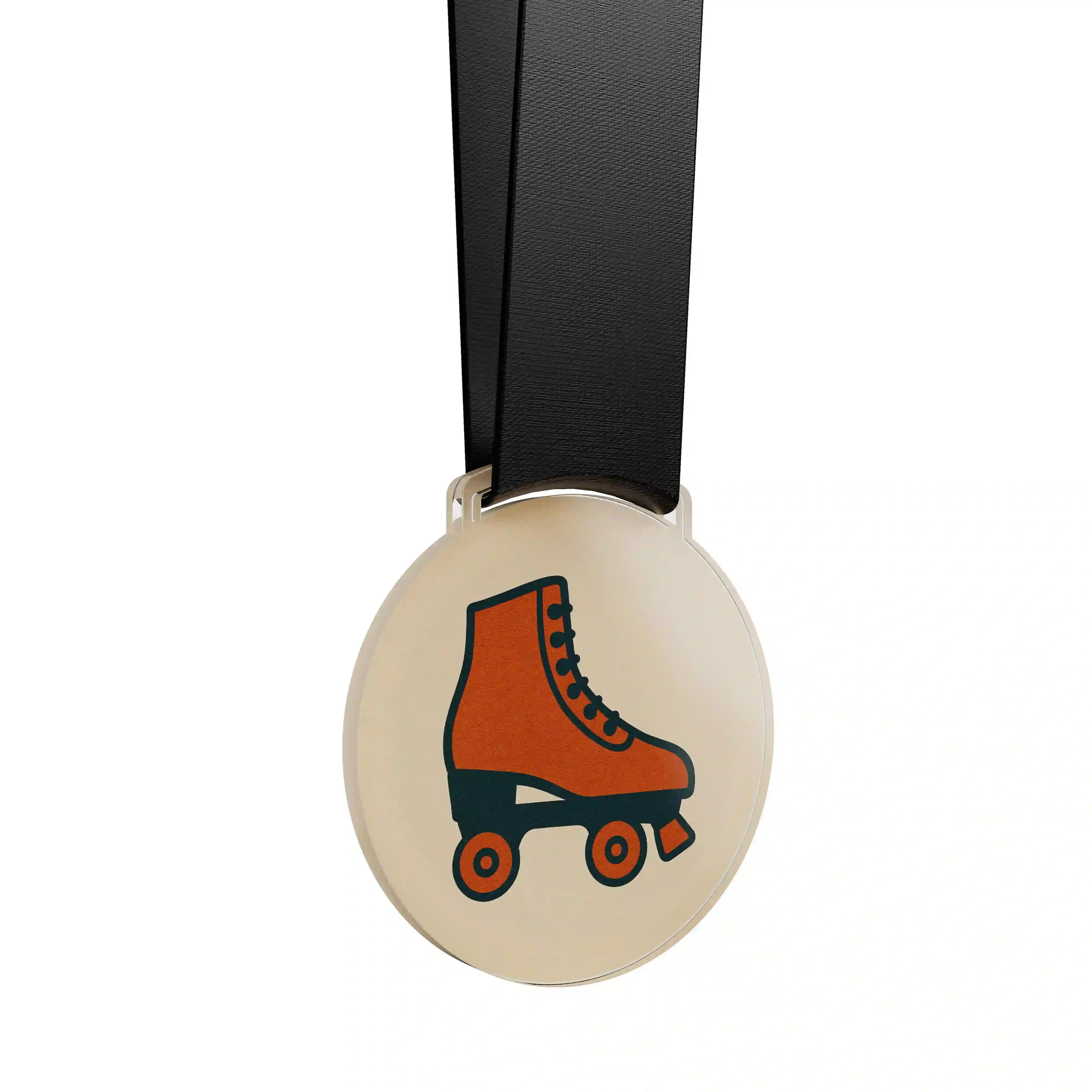 médaille acrylique représentant le patin