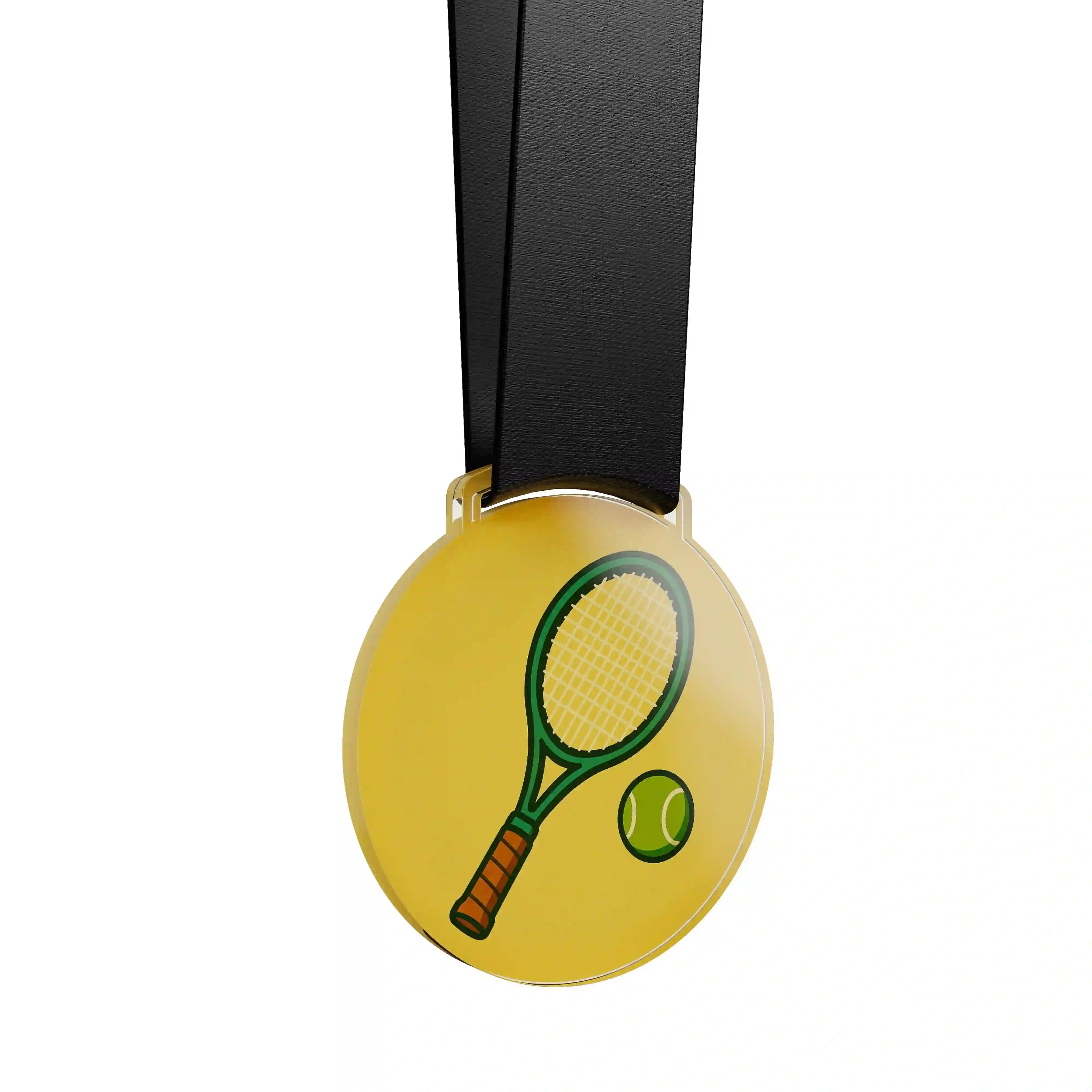 médaille acrylique représentant le tennis