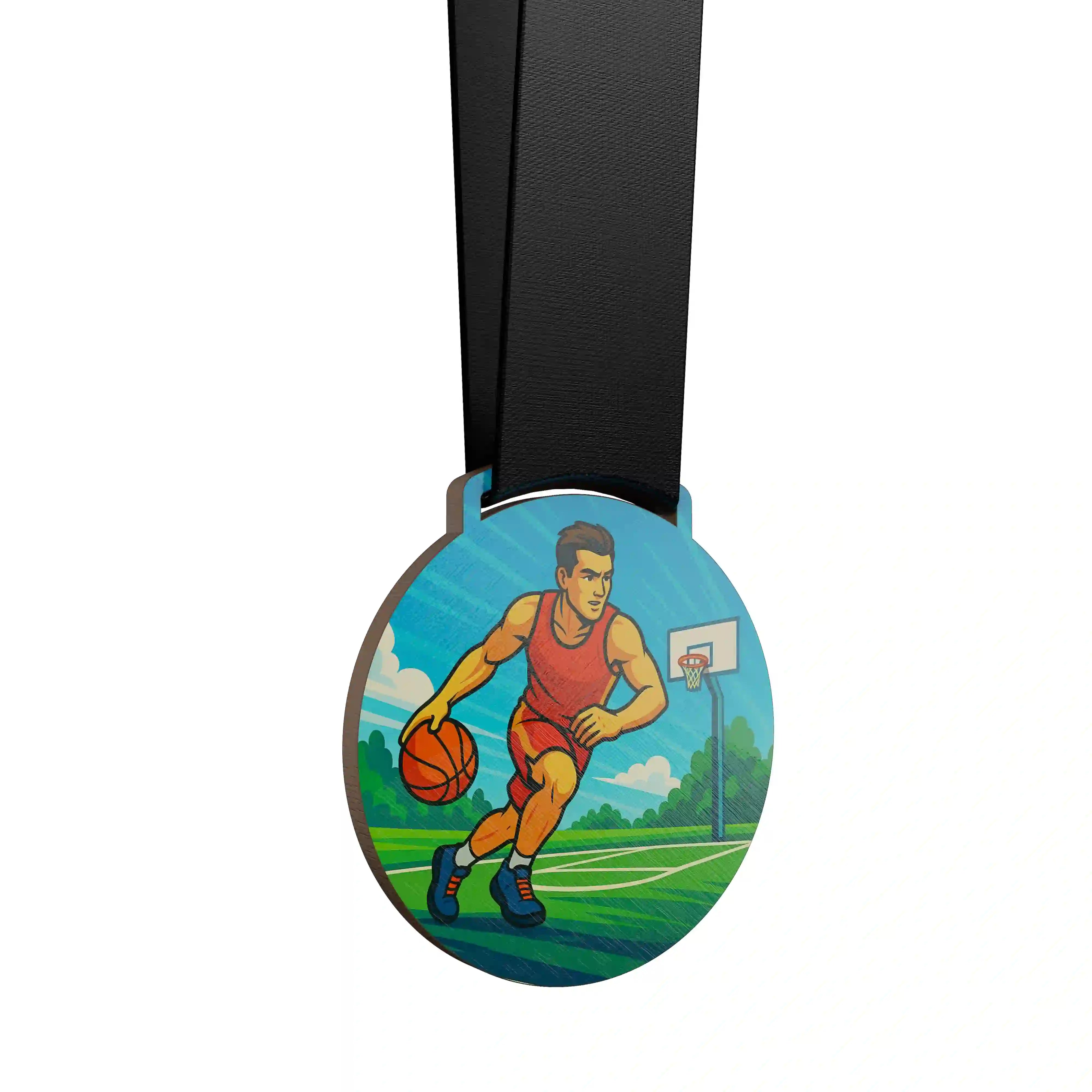 Médaille basketball masculin dribble