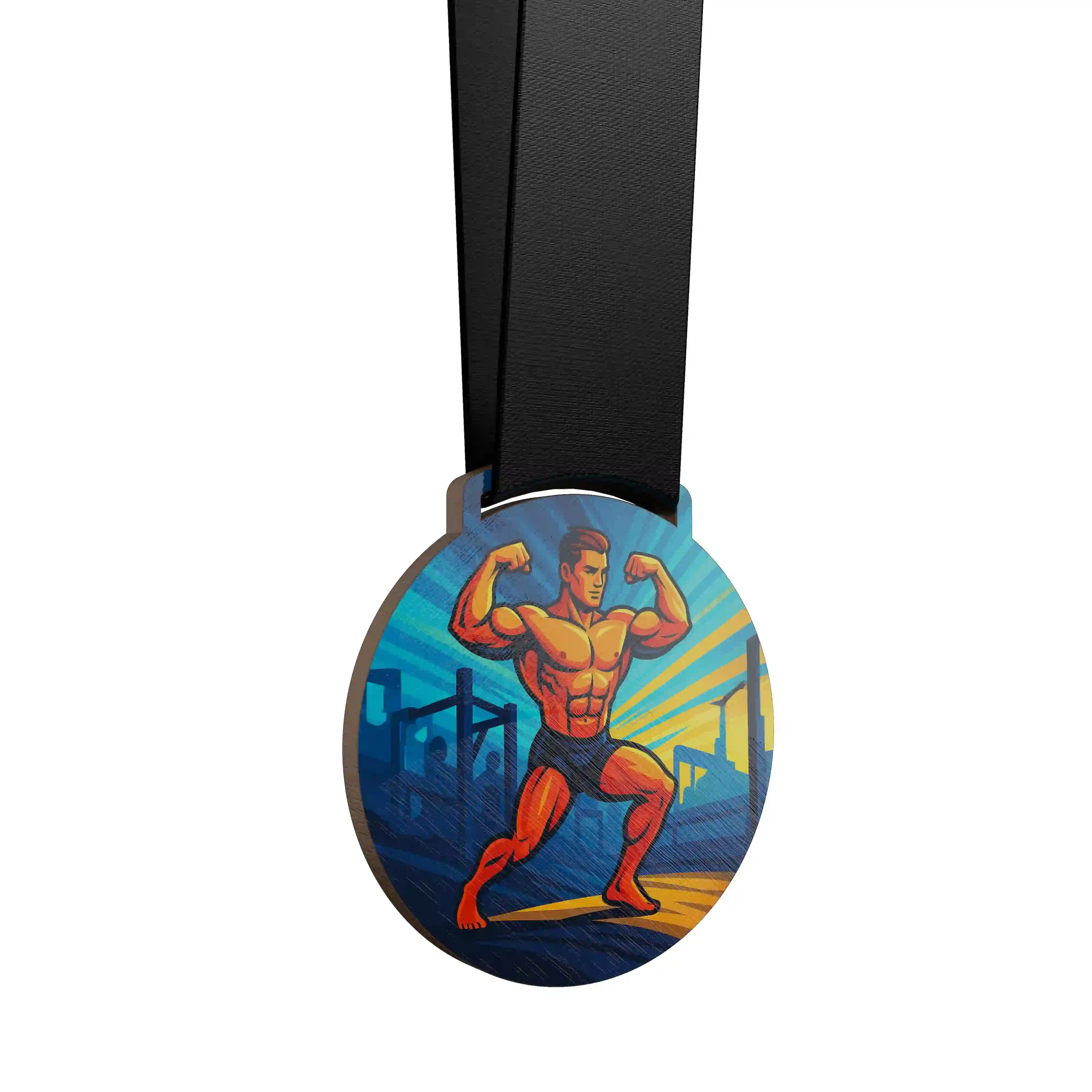 Bodybuilder faisant du posing à la salle de sport