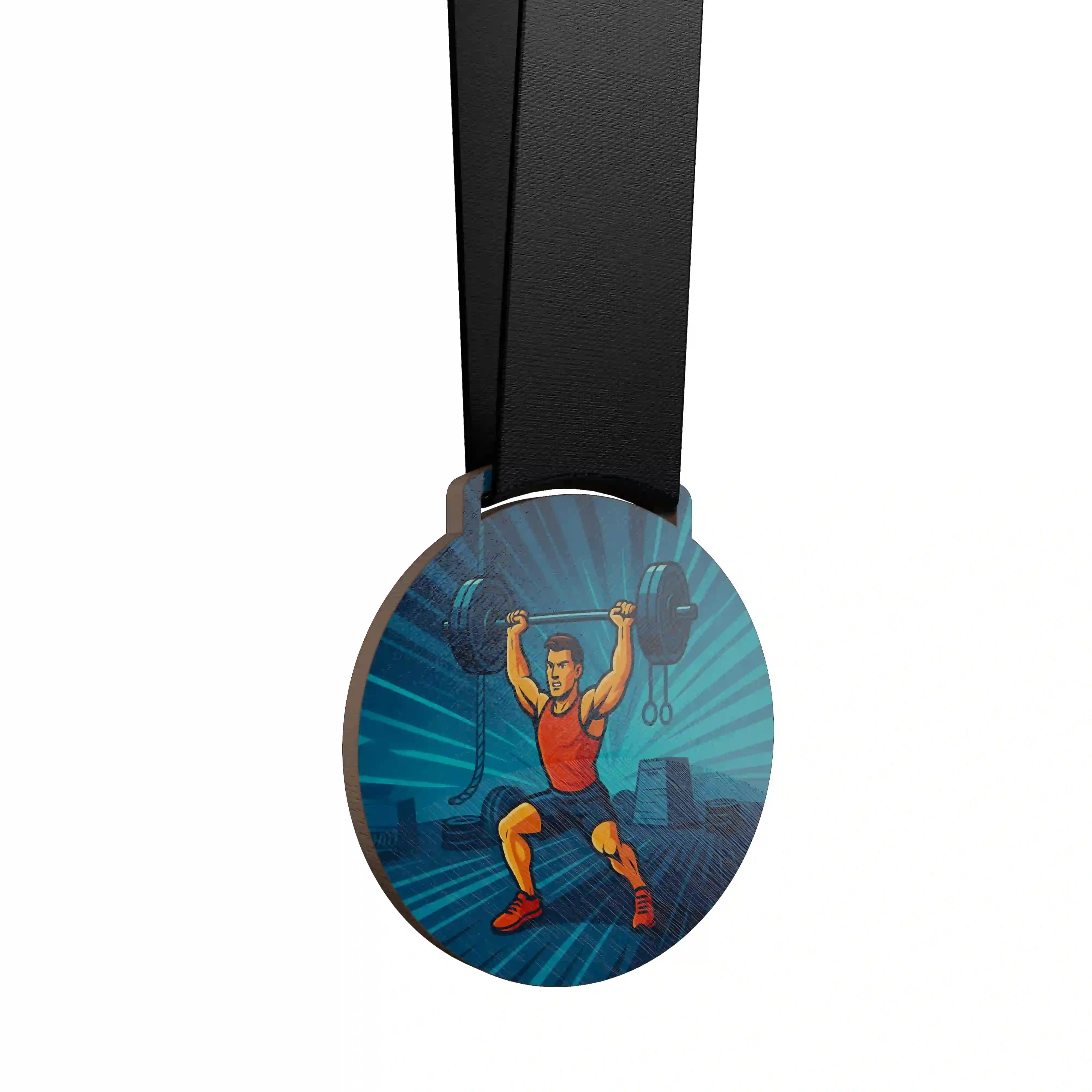 Homme réalisant un snatch à une compétition de crossfit