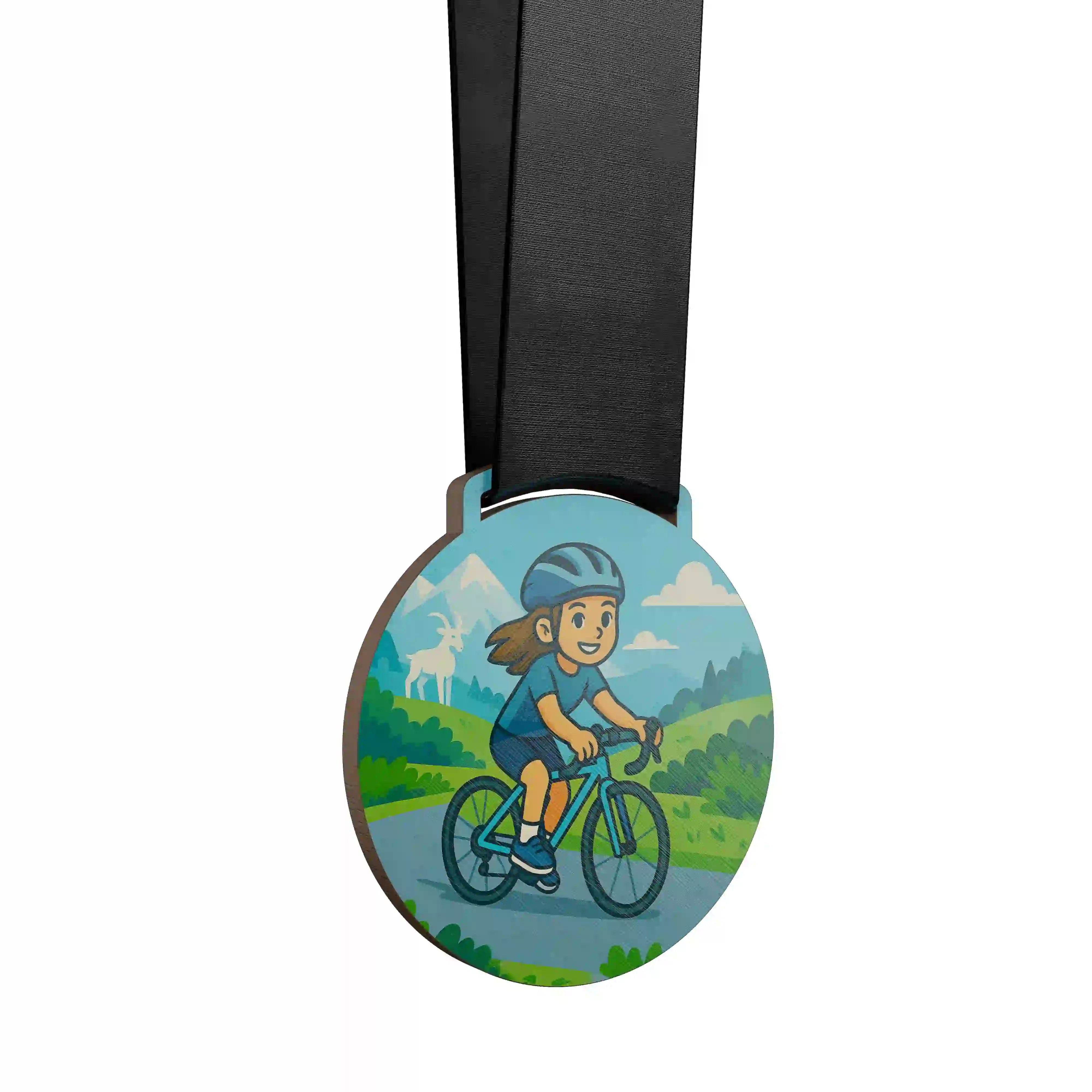 Petite fille qui fait du cyclotourisme