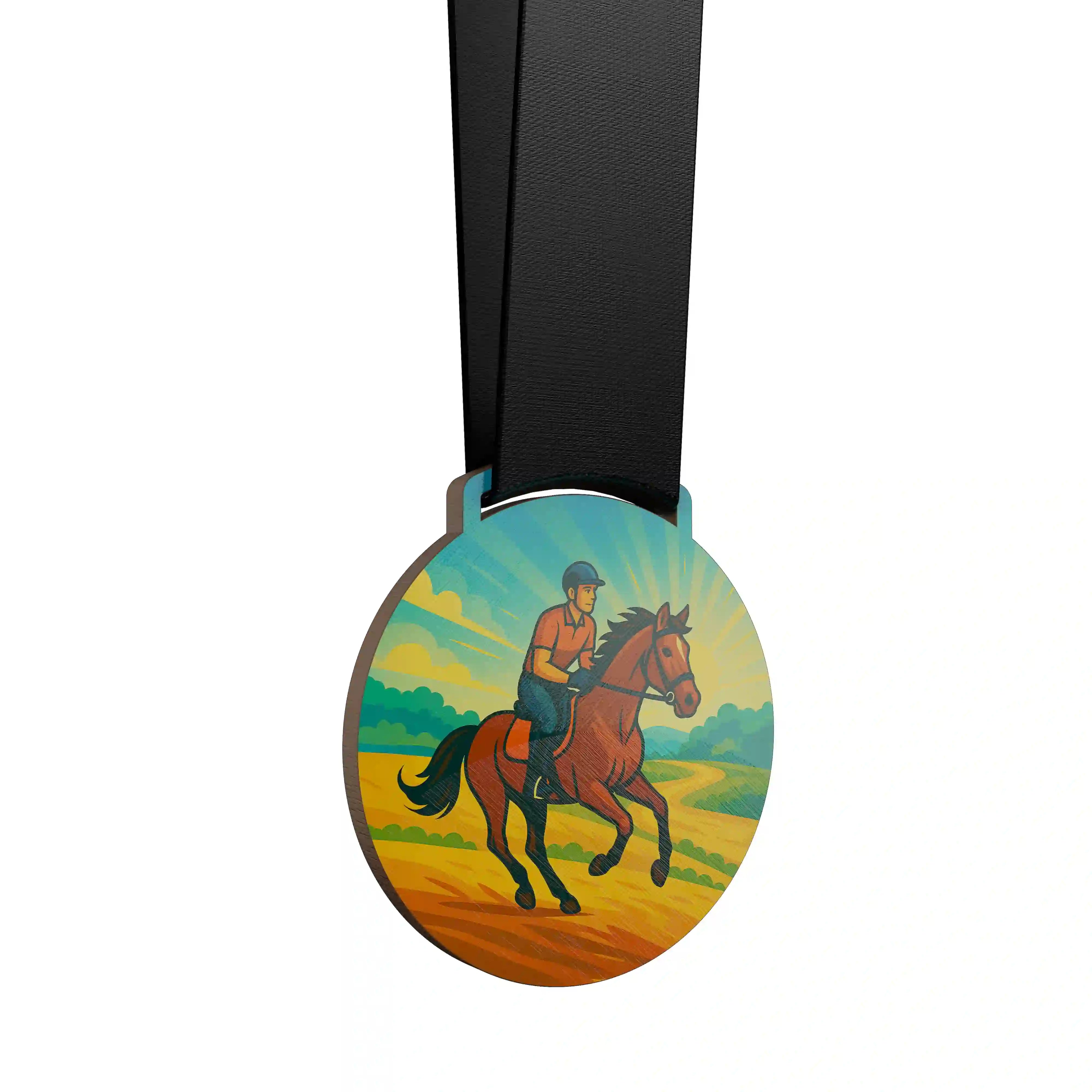 Cavalier effectuant un exercice d'endurance.
