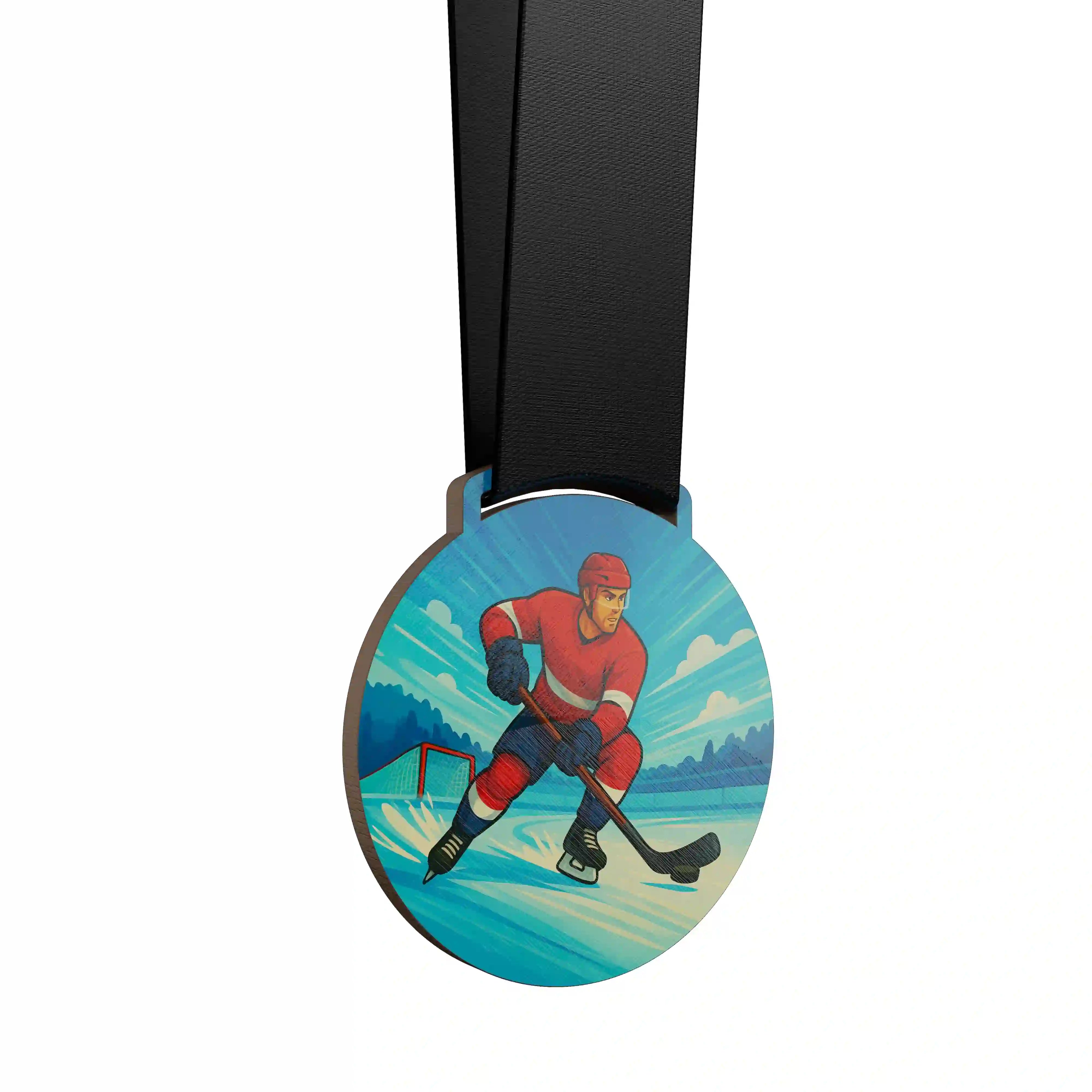 Joueur de hockey sur glace masculin en pleine action.