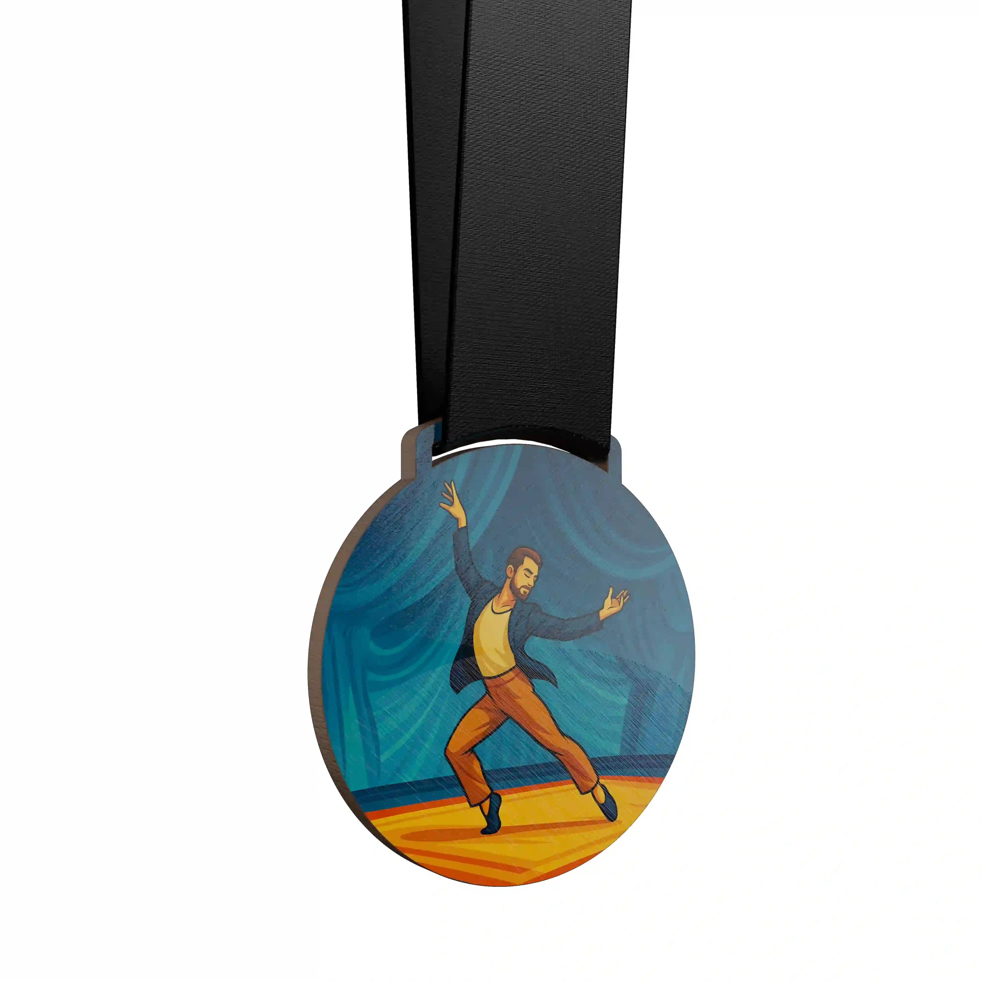 médaille en bois danse moderne