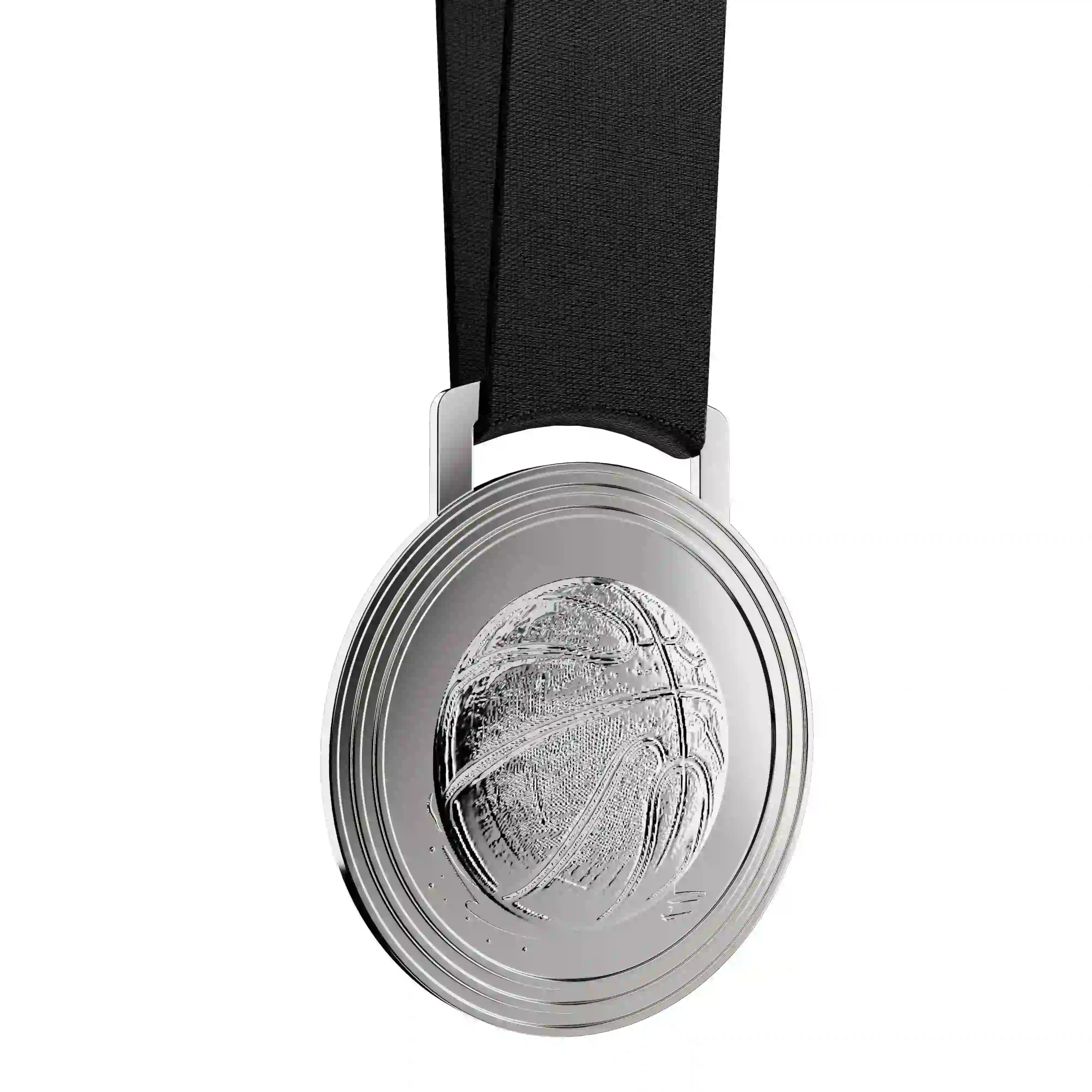 médaille argent d'un ballon de basketball