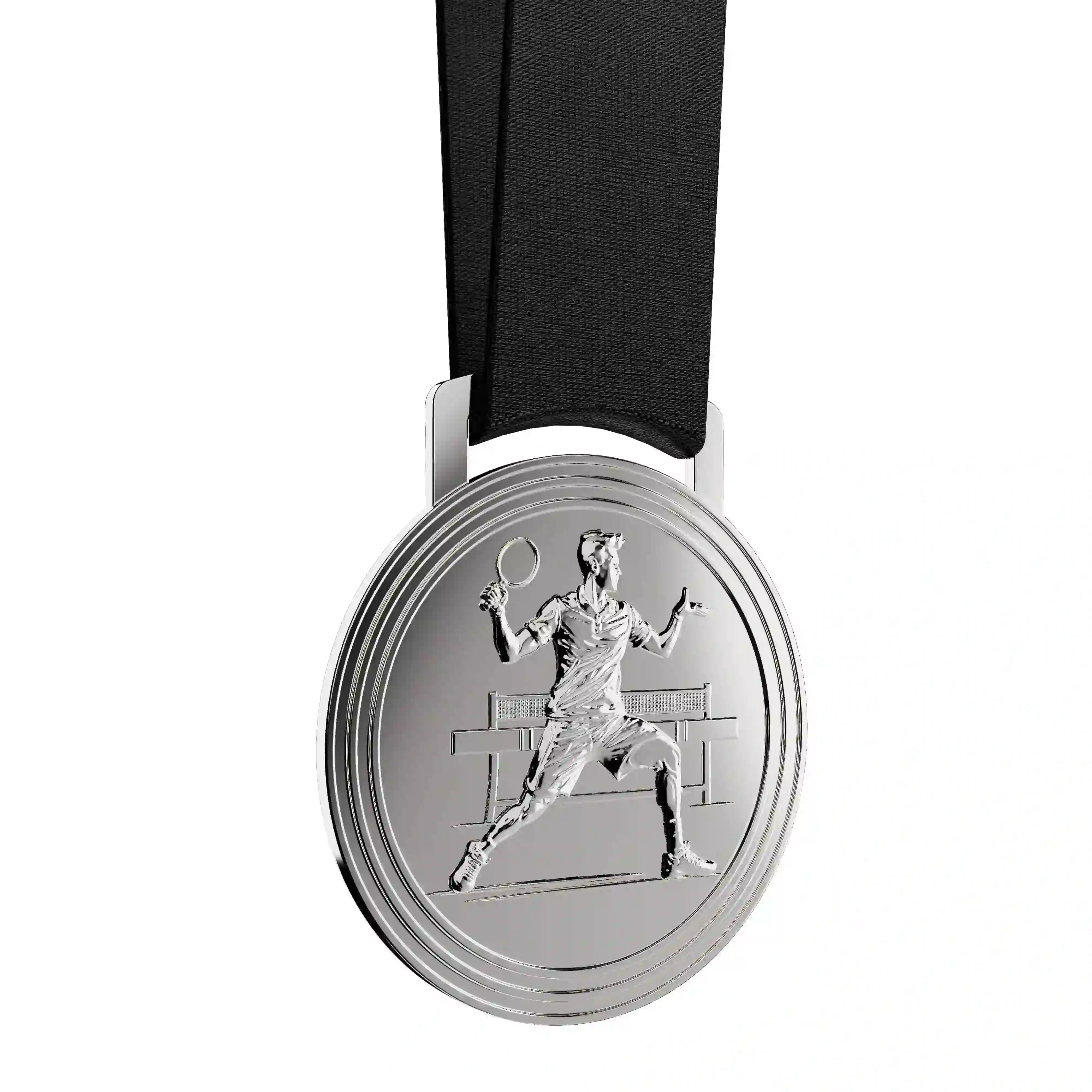 médaille en argent d'un joueur de ping pong