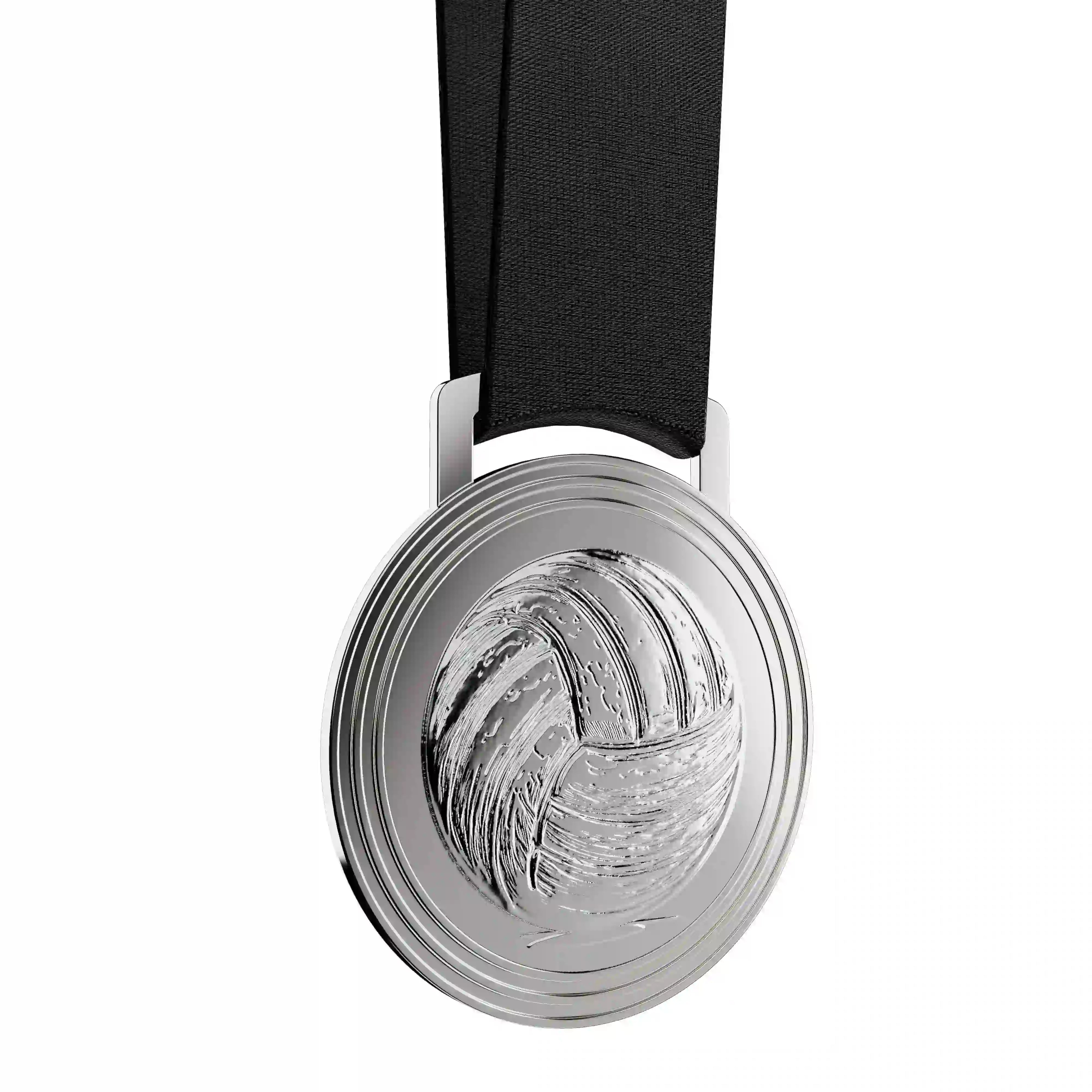 médaille argent d'un ballon de volley