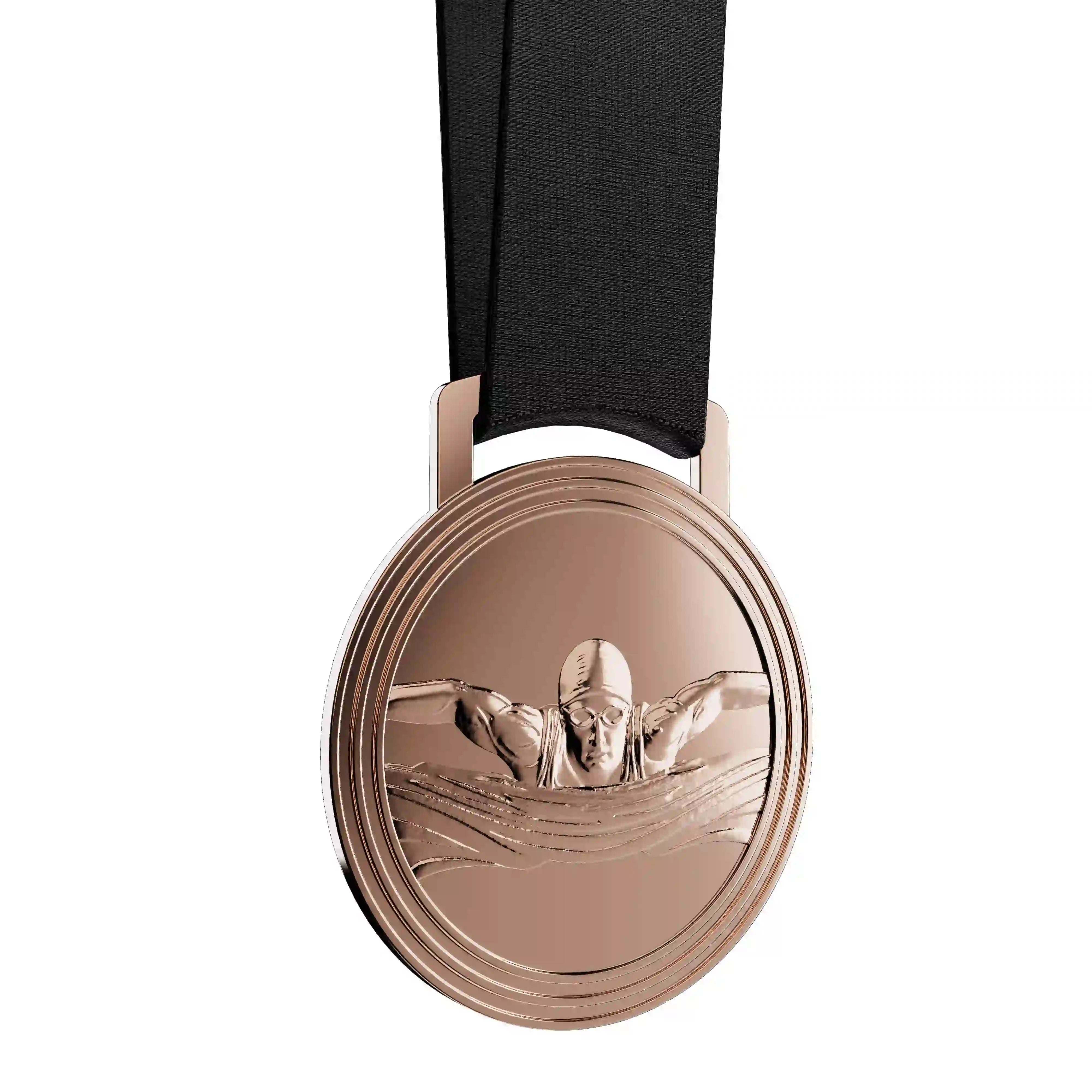 médaille en bronze d'un nageur