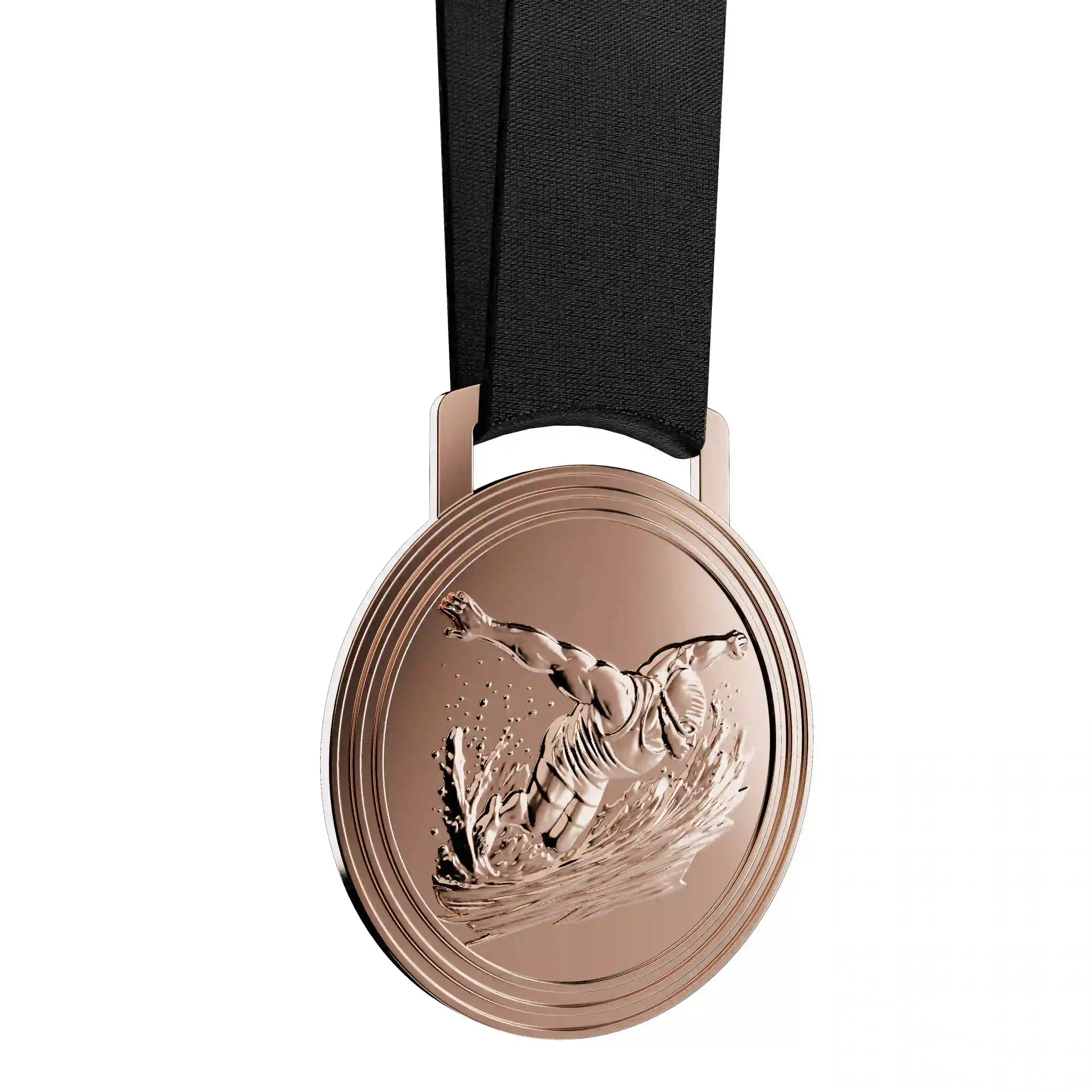 médaille en bronze d'un nageur