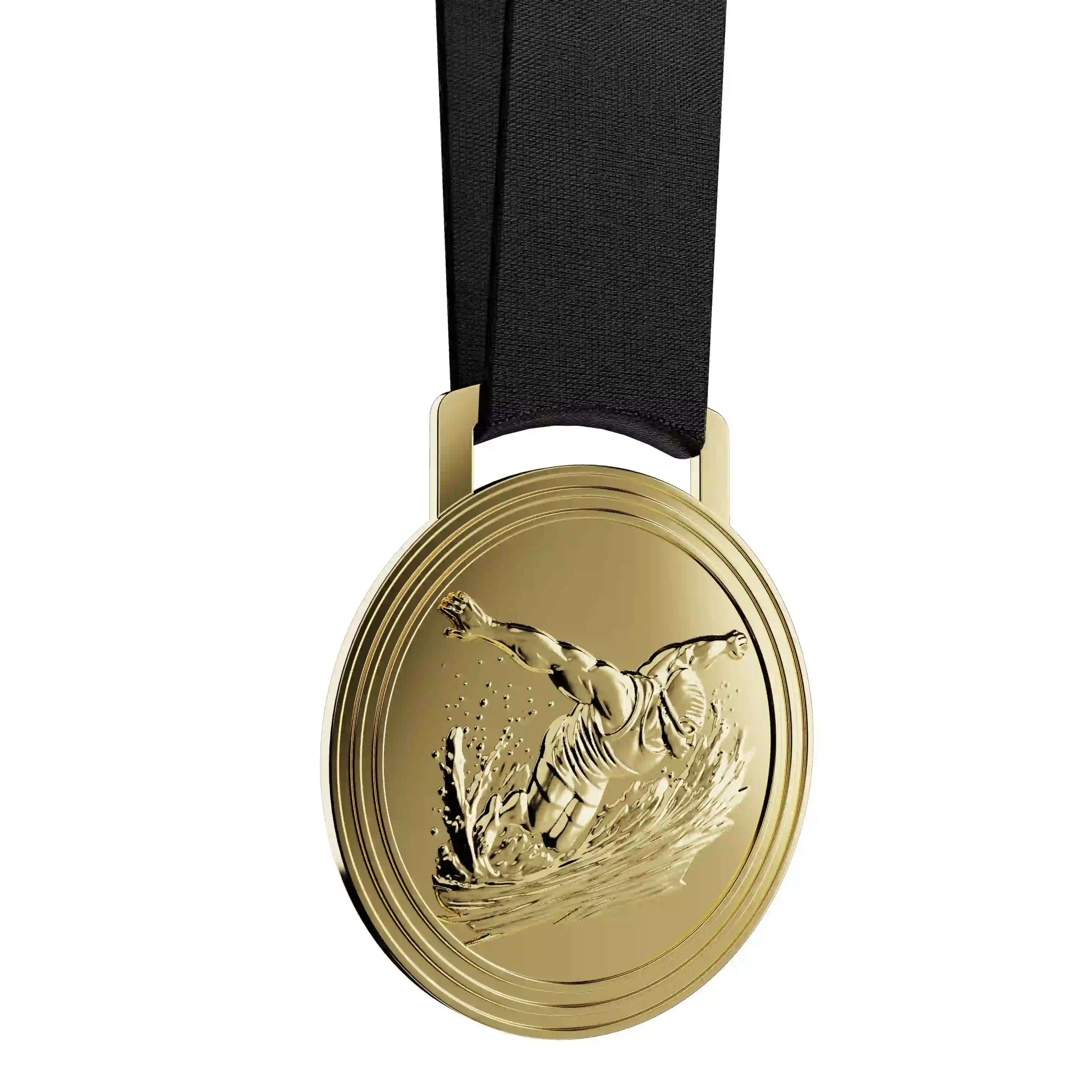 médaille en or d'un nageur