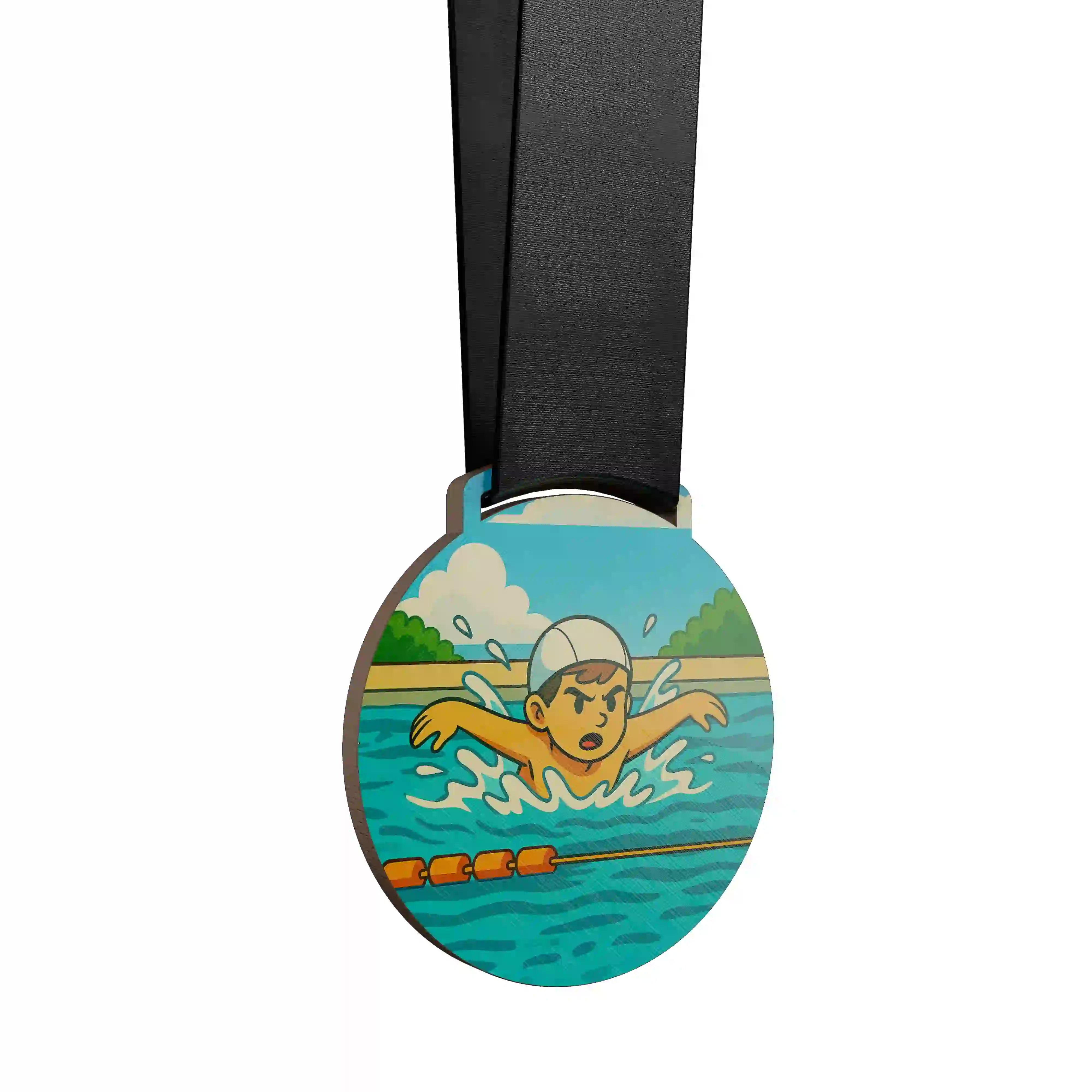 Médaille natation garcon