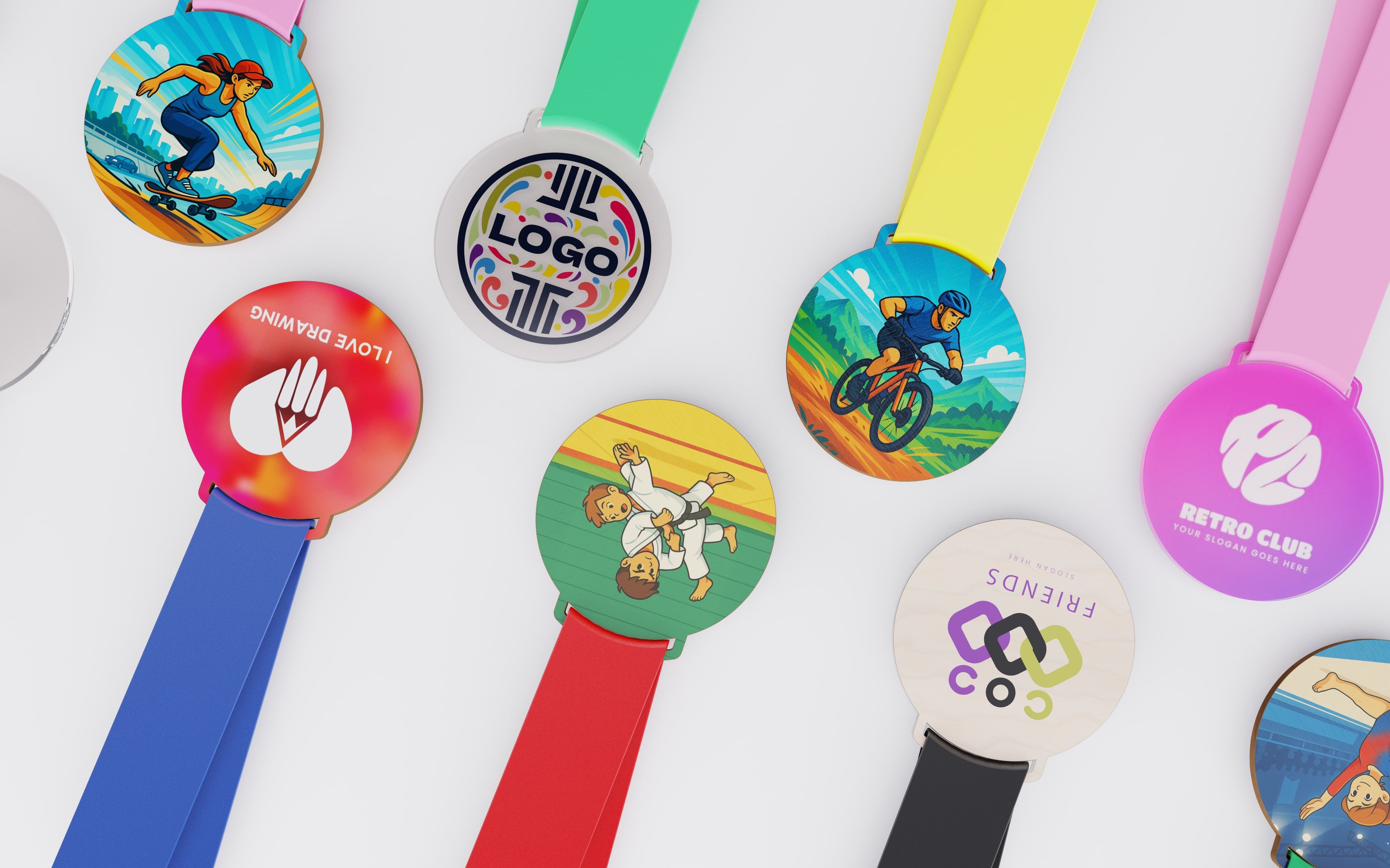 médaille en couleur