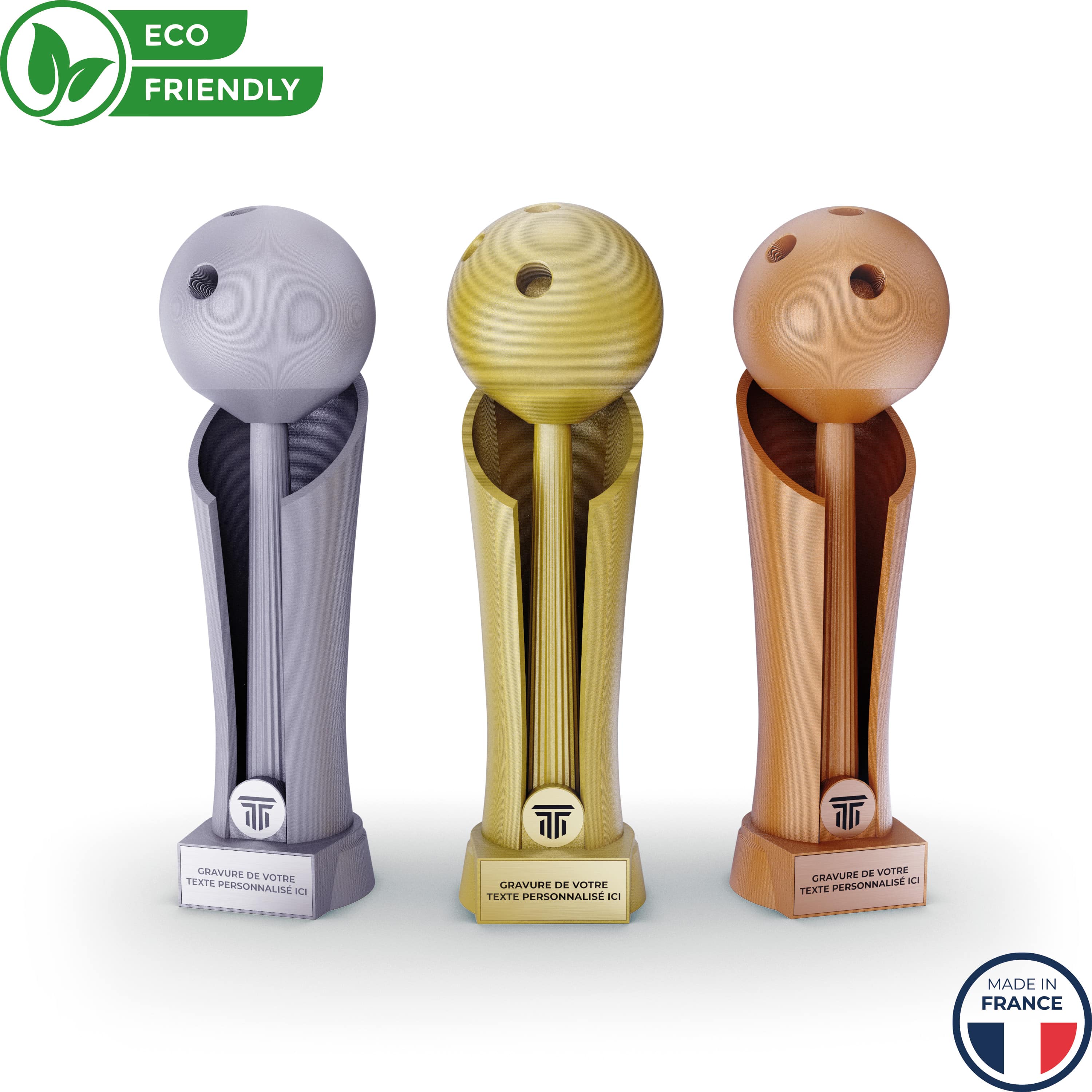 Trophée bowling personnalisable